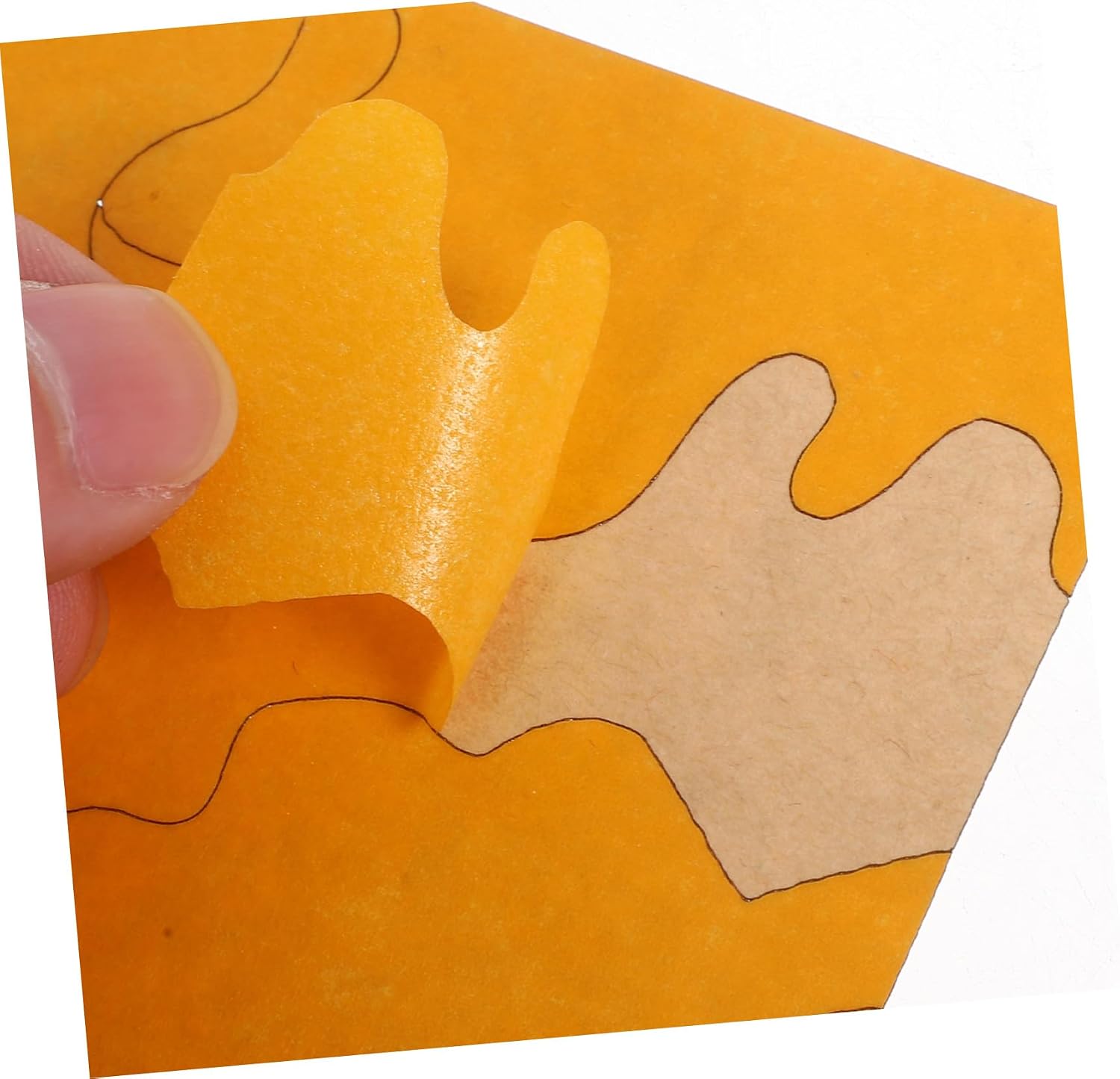 2pcs Orange Camouflage Masking Paper Sticker Sets for Model Painting, Easy Realignment and Foldable Paper Tool and Vessel Stencils in Hobby Spray Painting