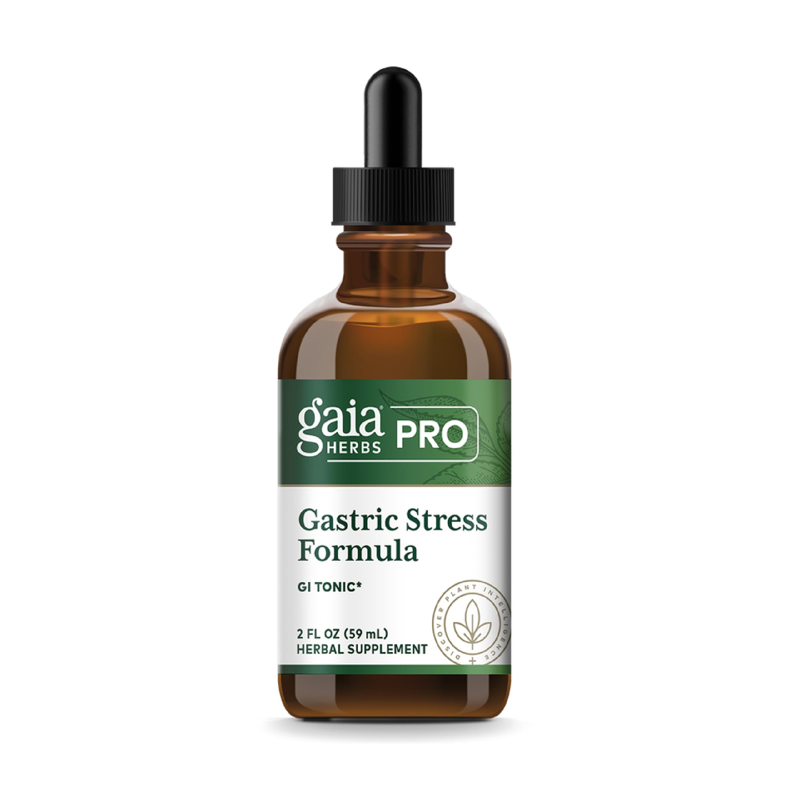 Gaia Herbs Pro Gastric Stress Formula - Digestive Health Support Supplement* - GI Support Supplement* with Chamomile Flower Fennel Seed Ginger Root & Spearmint Leaf - 2 fl oz (30 Servings)