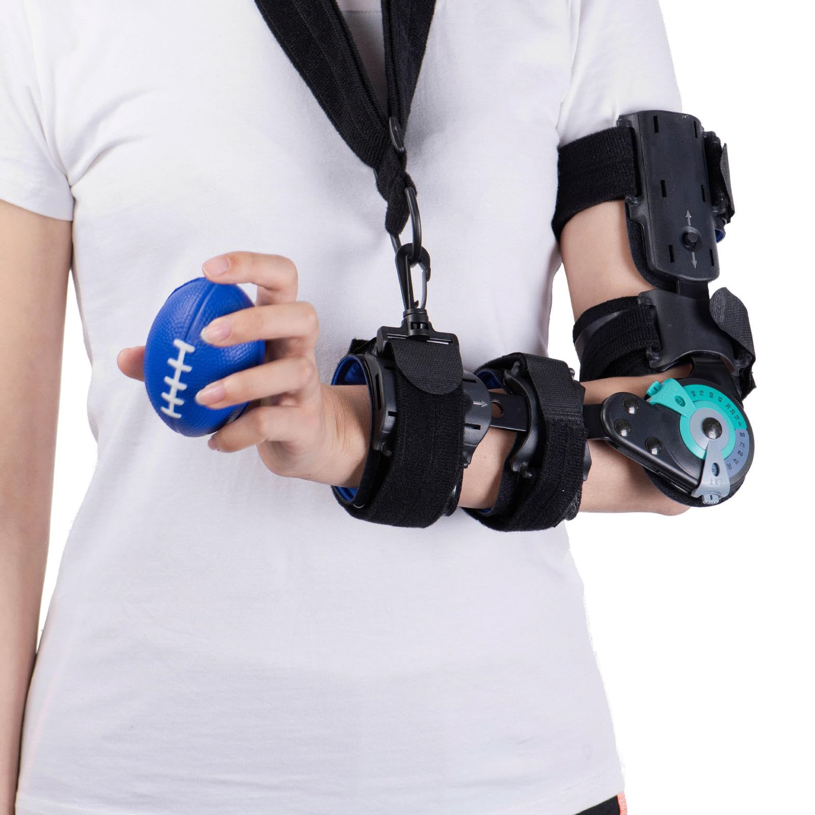 PopieL Codera Ajustable Unisex, Codera con Bisagras Para Codo Izquierdo/derecho, Cabestrillo de Fijación de Fractura de Brazo, Codera Postoperatoria Para Fijación Después de La Eliminación de Yeso
