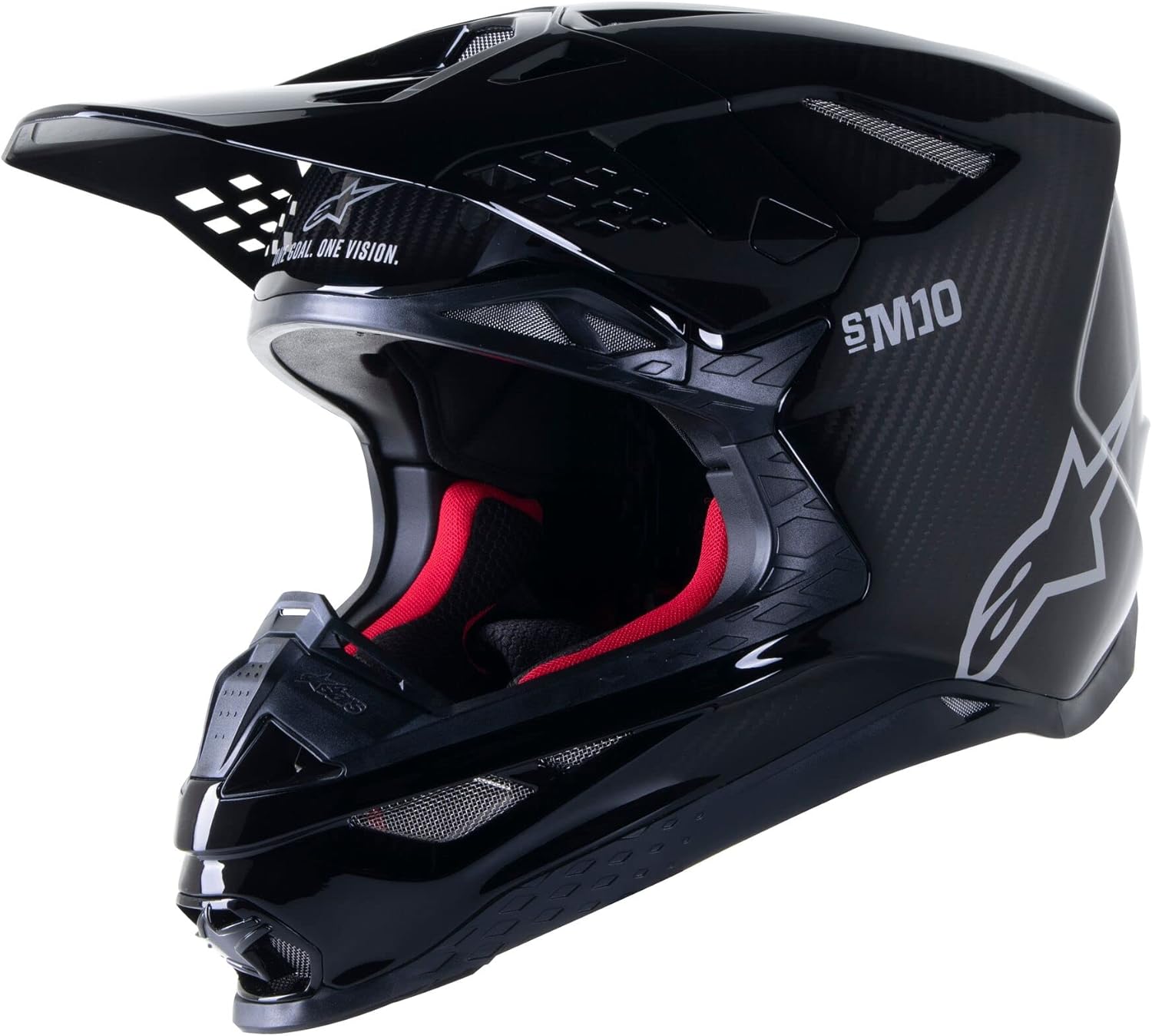 Alpinestars Supertech M10 Solid Men’s Off-Road Motorcycle Helmet – Black Glossy Carbon / 2X-Large Alpinestars Supertech M10 Solid Men’s Off-Road Motorcycle Helmet – Black Glossy Carbon / 2X-Large