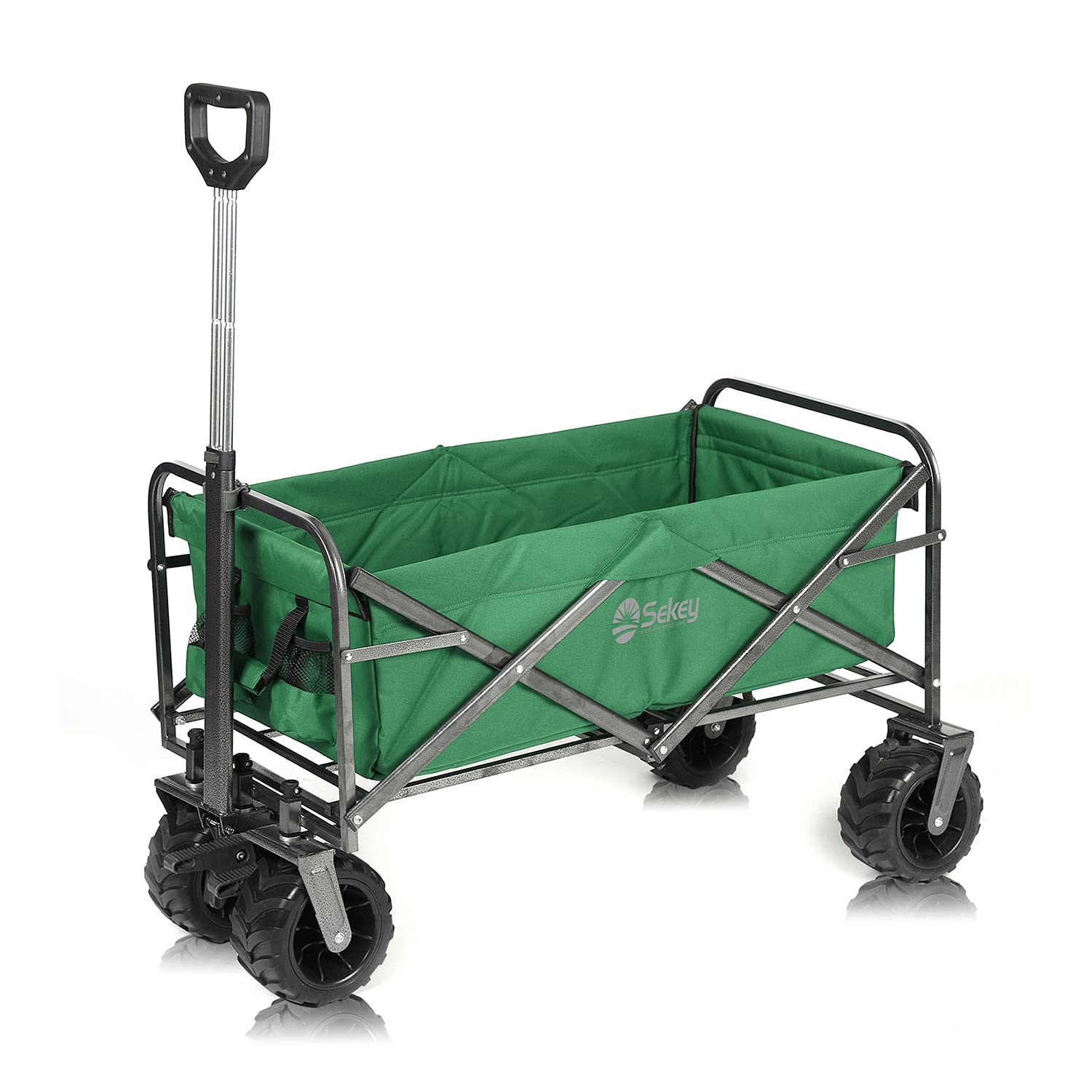 Buy Sekey foldable garden cart with brake, heavy duty folding wagon