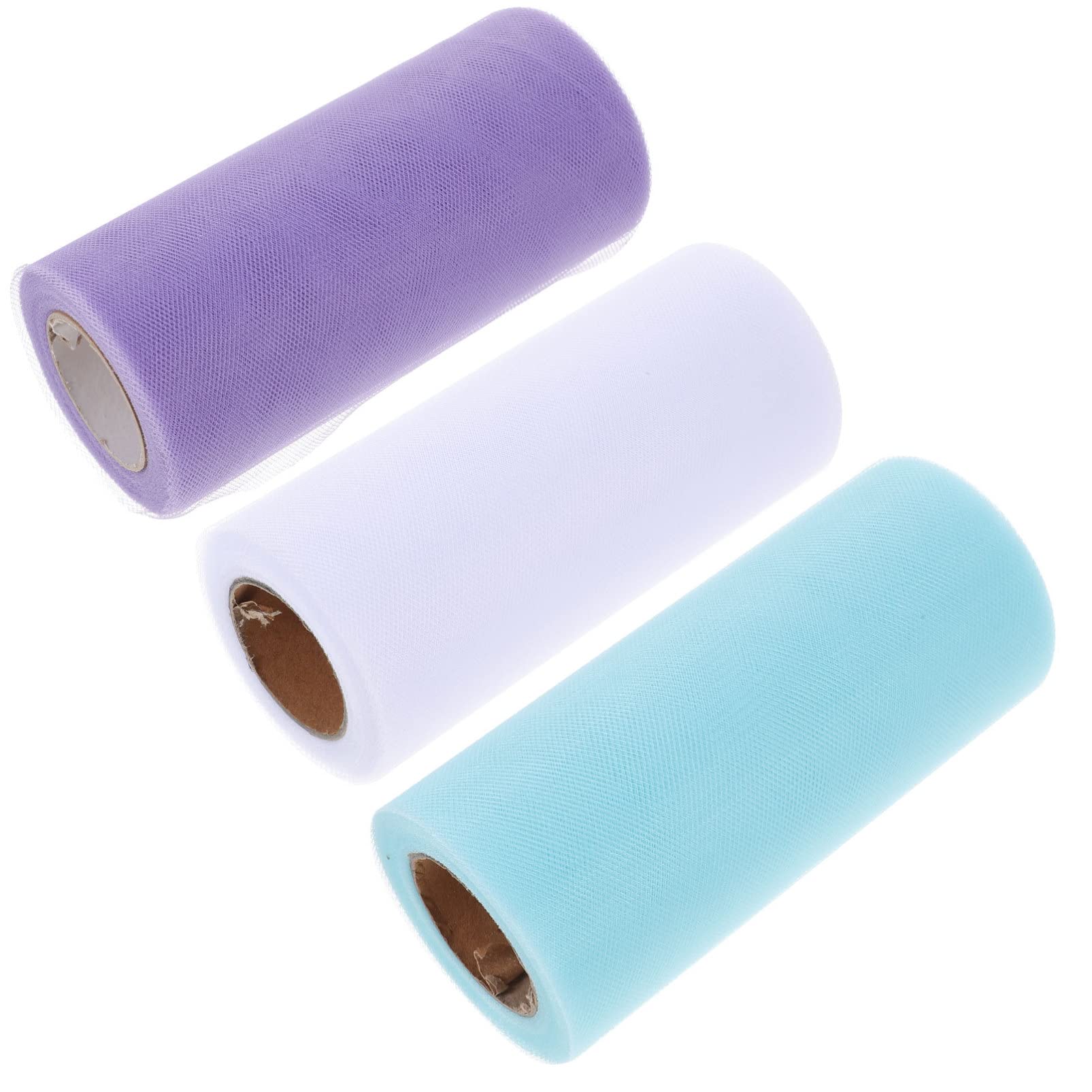 Lot de 2 Rouleaux de Tulle Élégants pour Décoration de Mariage Fait Main 3 Rouleaux