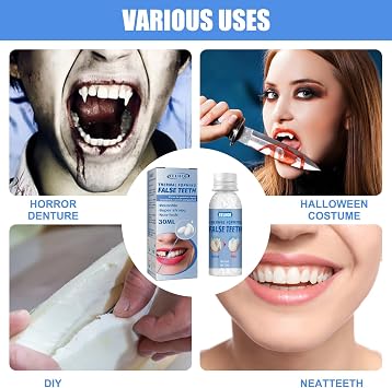 INBOLM False Tooth Moldable False Teeth Fake Teeth Tooth Filling Tooth Filling Kit Permanent Tooth Filler Filling Kit for Teeth Tooth Repair Kit Permanent DIY Moldable Fake Teeth Repair Beads