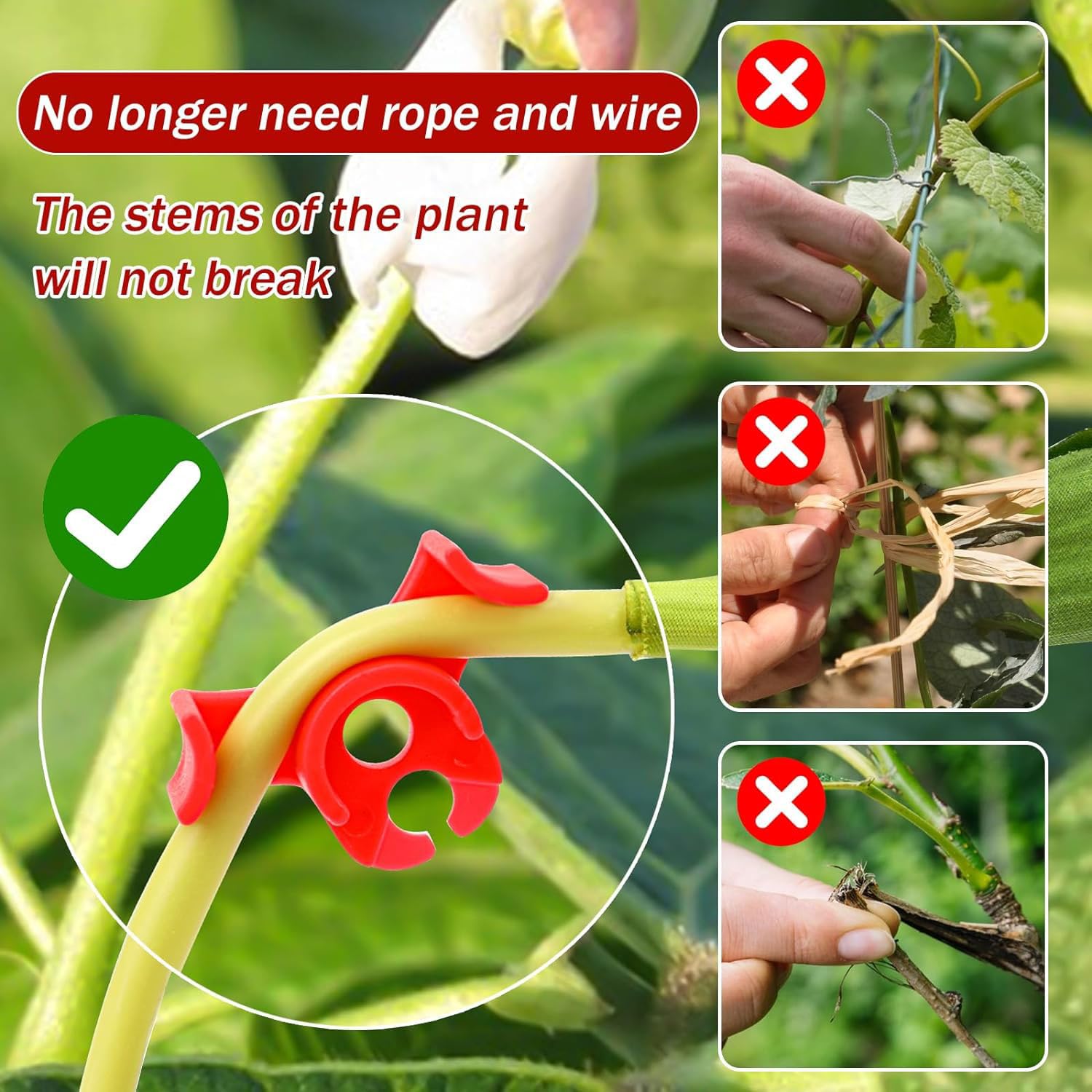 40 Clip Per Piegare Piante - Addestramento Low Stress - Rosse E Verdi - 1,42 Pollici - Per Cannabis E Giardinaggio