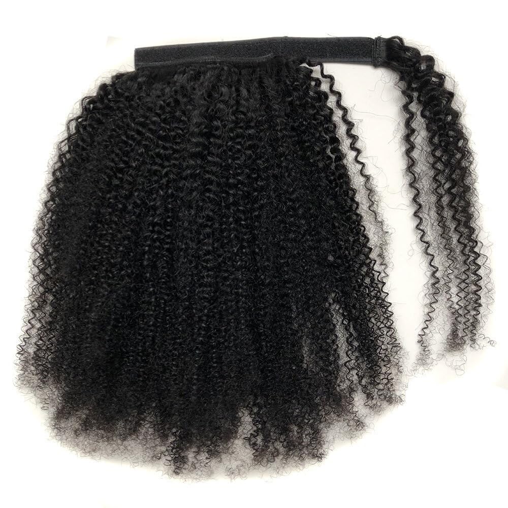 Koński ogon Przedłużanie włosów Afro w kręcone kucyki, 8-24" Clip-in Remy Human Hair(24inch 110g)