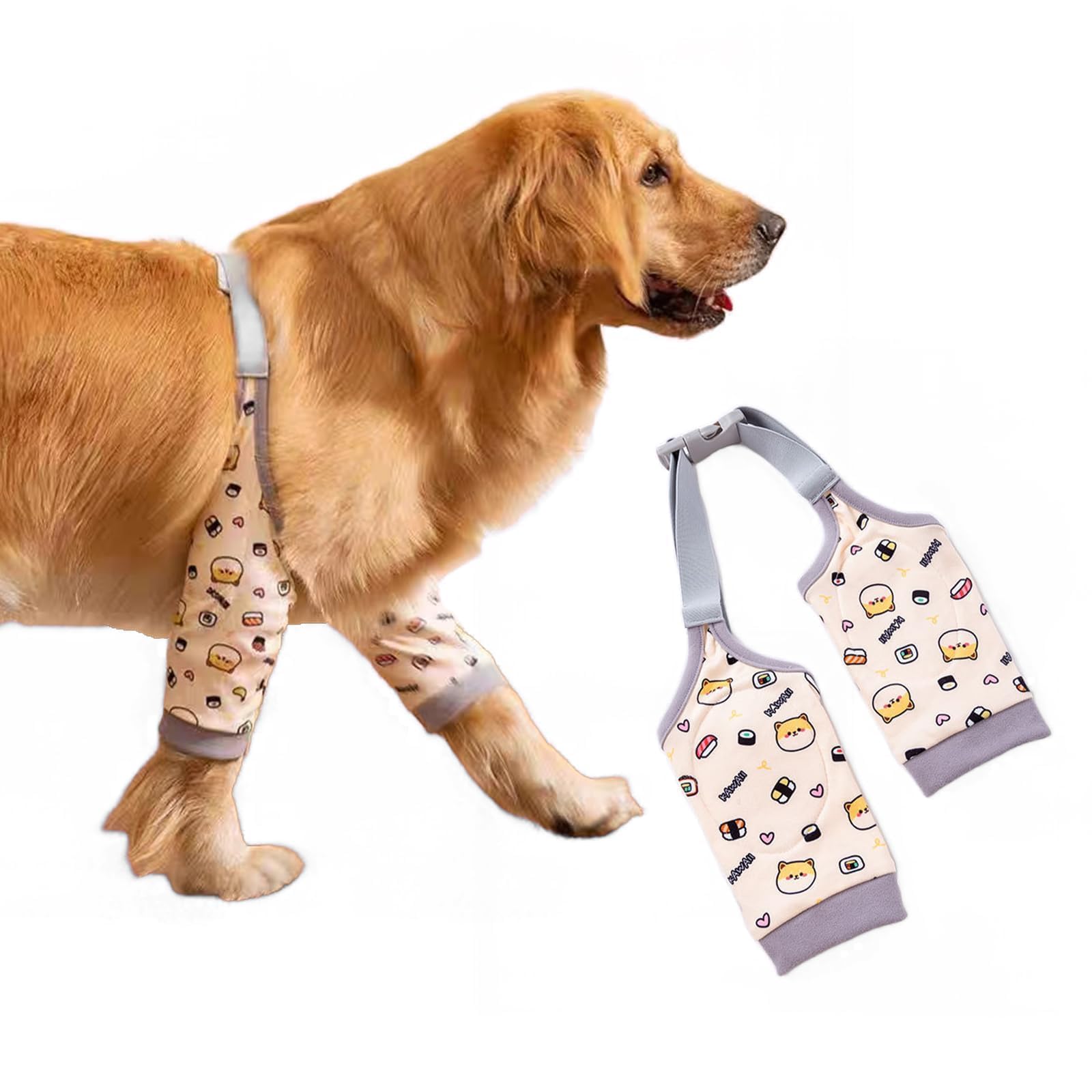 MANON ROSA Dog Elbow Pads – Knee Wrap Front Leg Sleeves for Large Dogs, Wound Protection & Anti-Licking Brace for Injured Legs or Joints (Sleeve