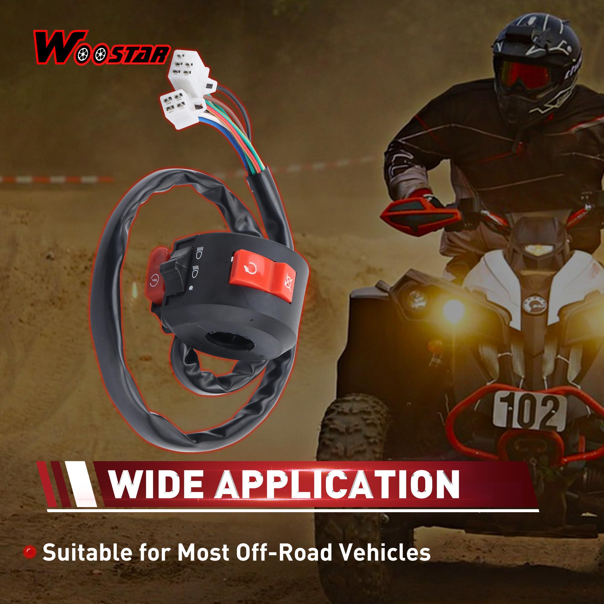 WOOSTAR Leva Frizione Sinistra 22mm Per Pit Bike ATV 50cc-110cc - Maniglia In Alluminio Ricambio - 6