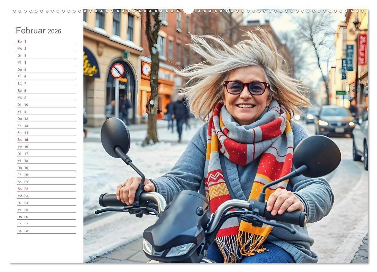Renten-Turbo. Wenn der Ruhestand erst richtig Fahrt aufnimmt (Wandkalender 2026 DIN A2 quer), CALVENDO Monatskalender: Lustige Rentner in Aktion (CALVENDO Menschen)