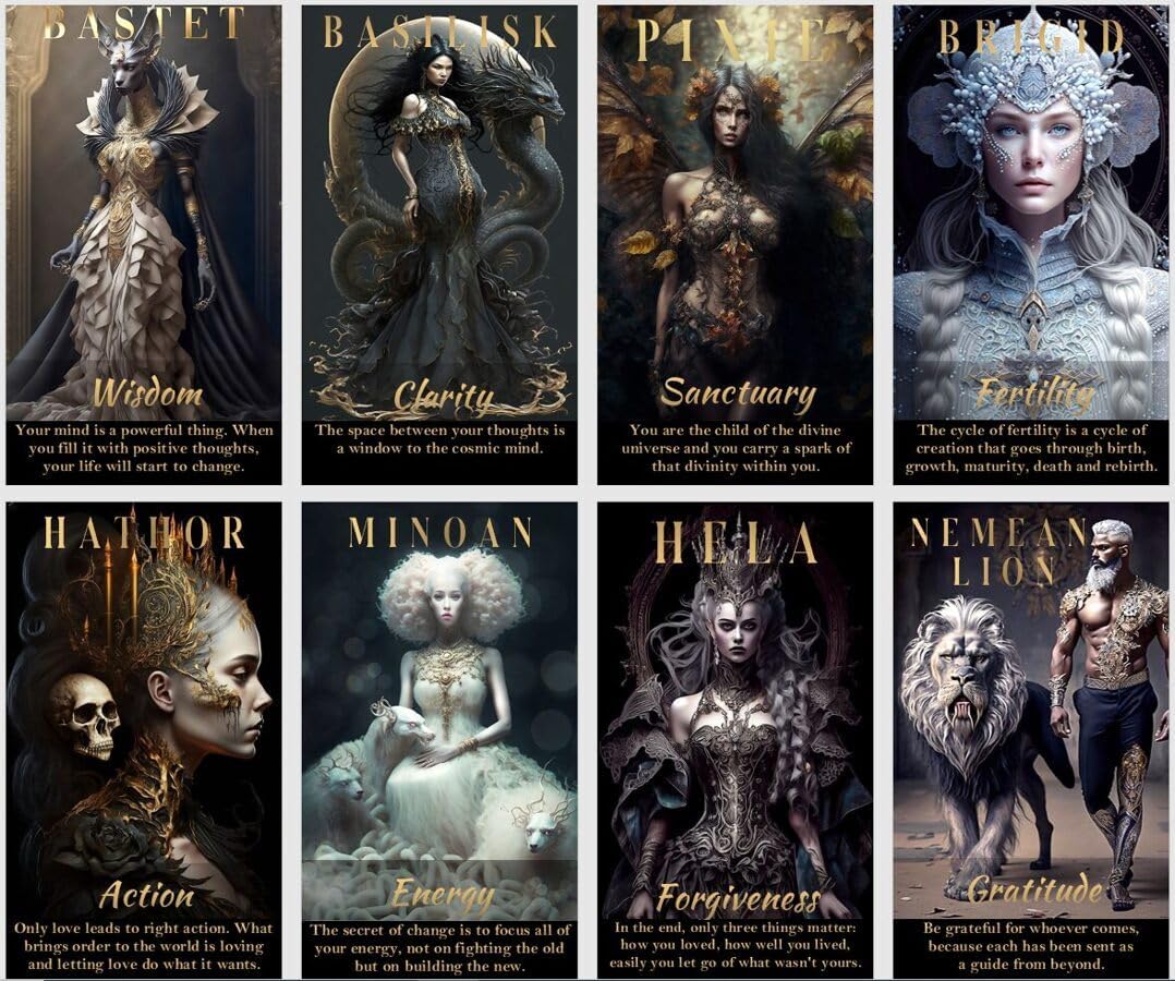 Oracle of Mythical Creations – 44-Card Fantasy Deck of Creatures, Legends & Inner Power