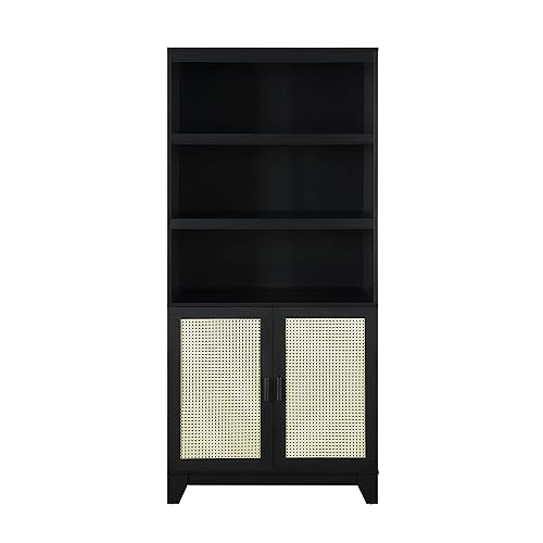 Manhattan Comfort Sheridan Bookshelf with Adjustable Shelves, Bookcase with Concealed