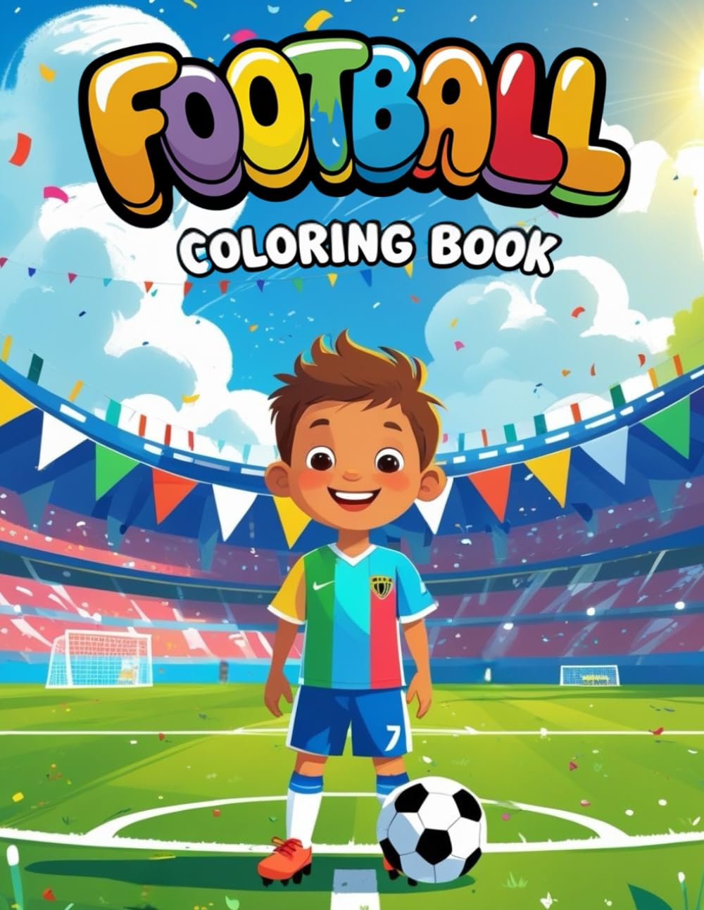 Football Coloring Book: Fun and Creative Soccer Scenes for Kids and Fans – 50 Pages of Players, Goals, Stadiums, and Action-Packed Moments!