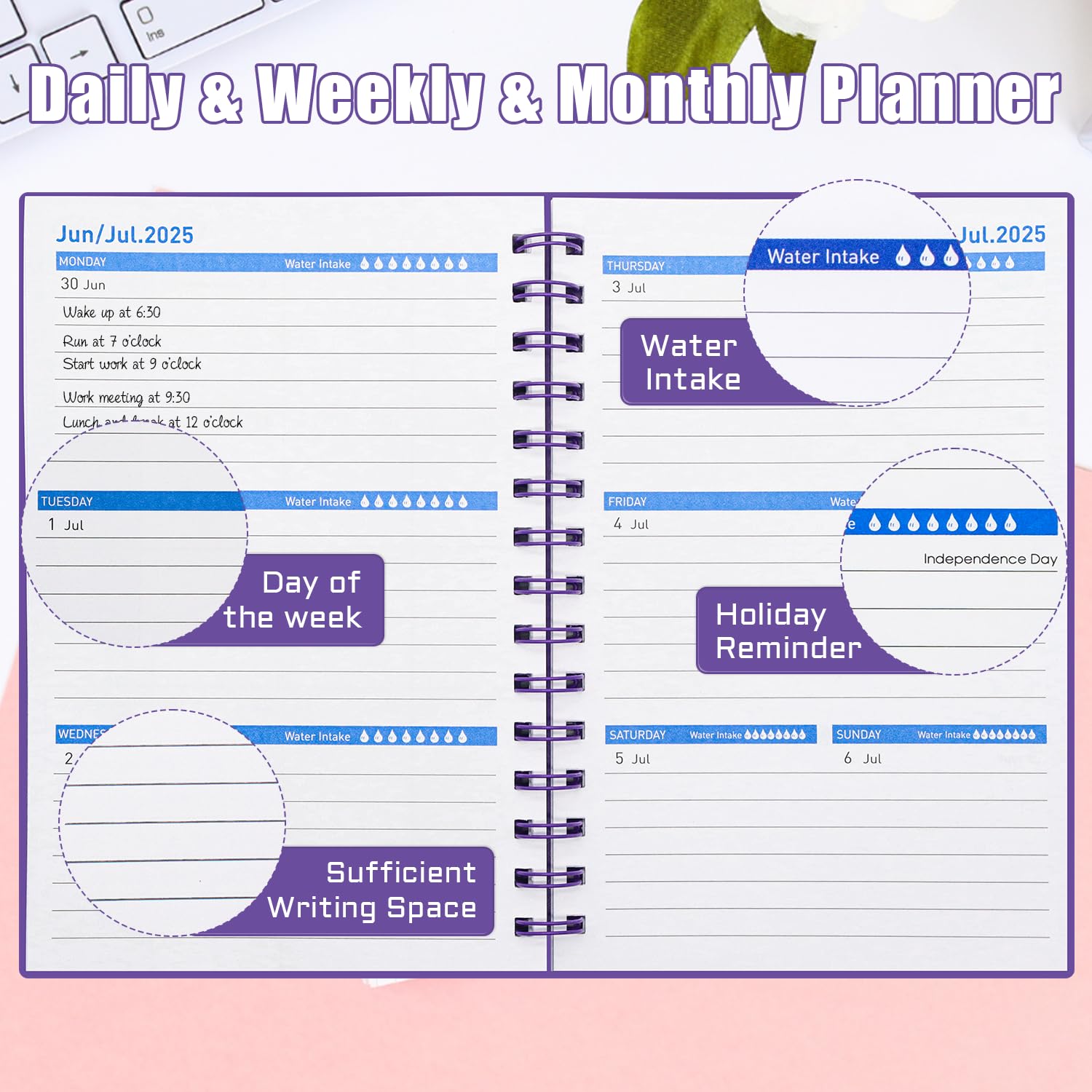 BLESWIN Weekly Planner 2025-2026, 18 Month Monthly Planner from JUL.2025, DEC.2026 - Image 4