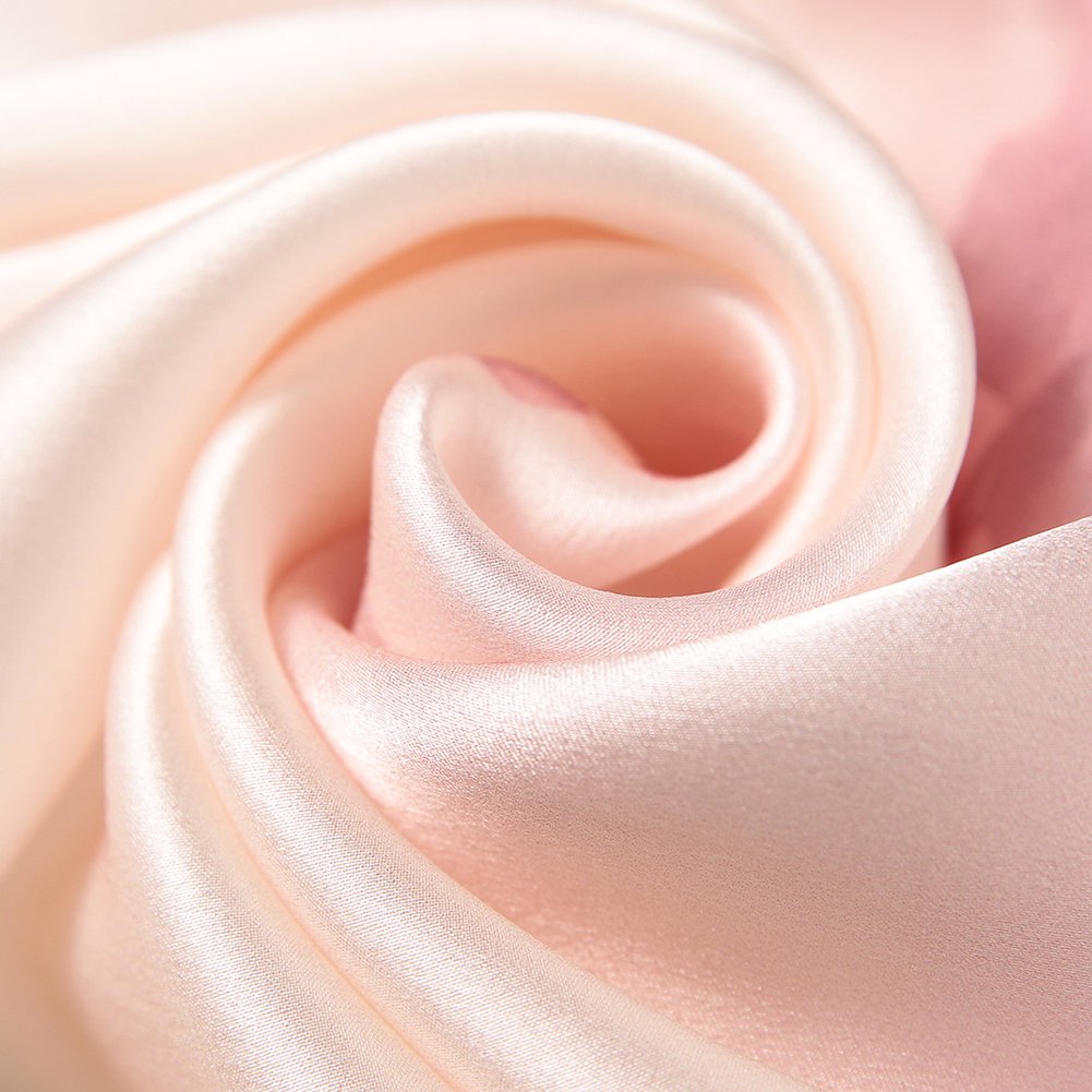 STORY OF SHANGHAI Sciarpa di 100% Seta da Donna Foulard Chiffon con Fantasie Orientale Semi-Trasparente