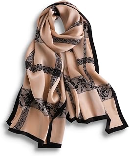 100% Mulberry Silk Long Scarf Wrap - Women's Large Oblong Sunscreen Shawl with Gift Packaging