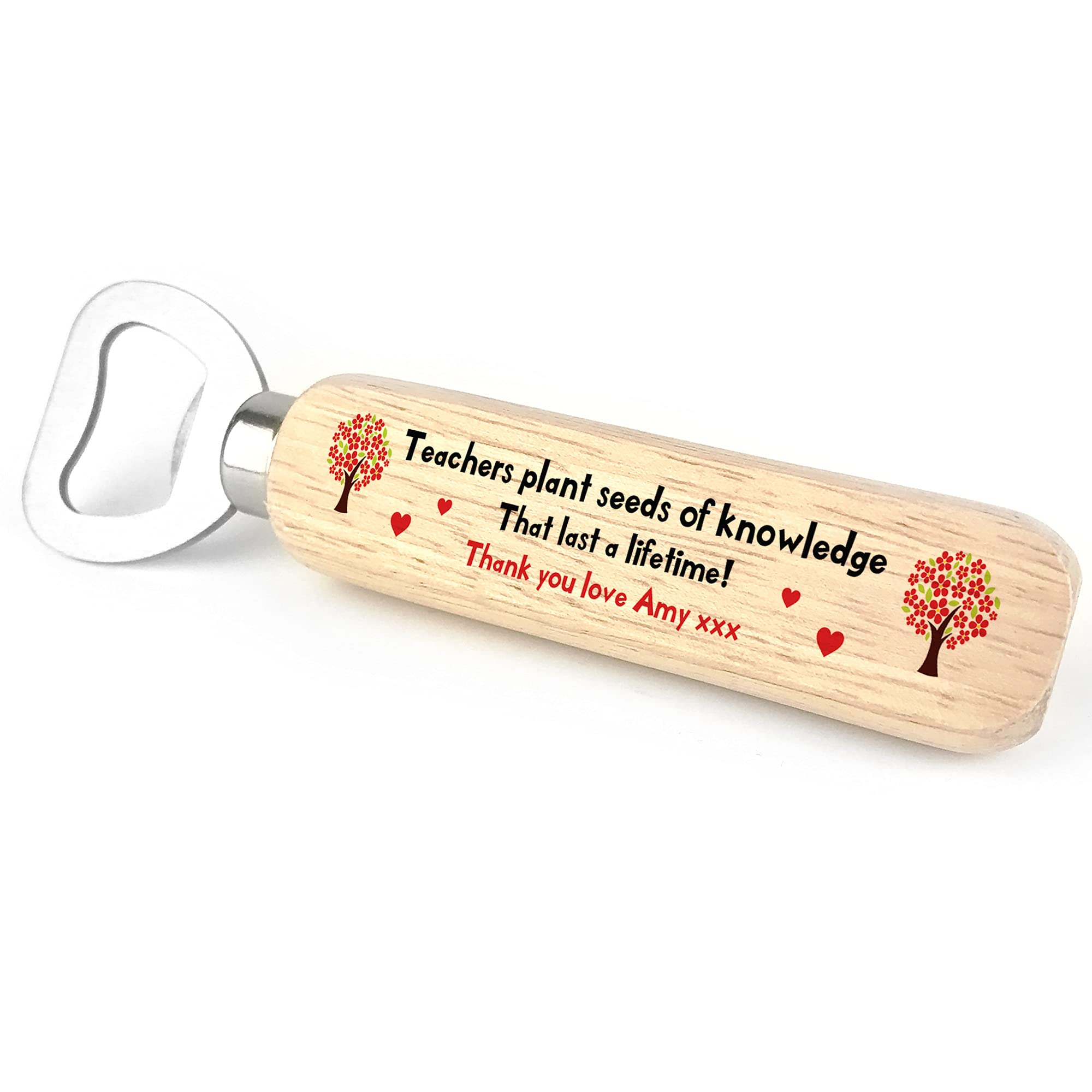Thank You Gift for Teacher Teaching Assistant Wooden Bottle Opener