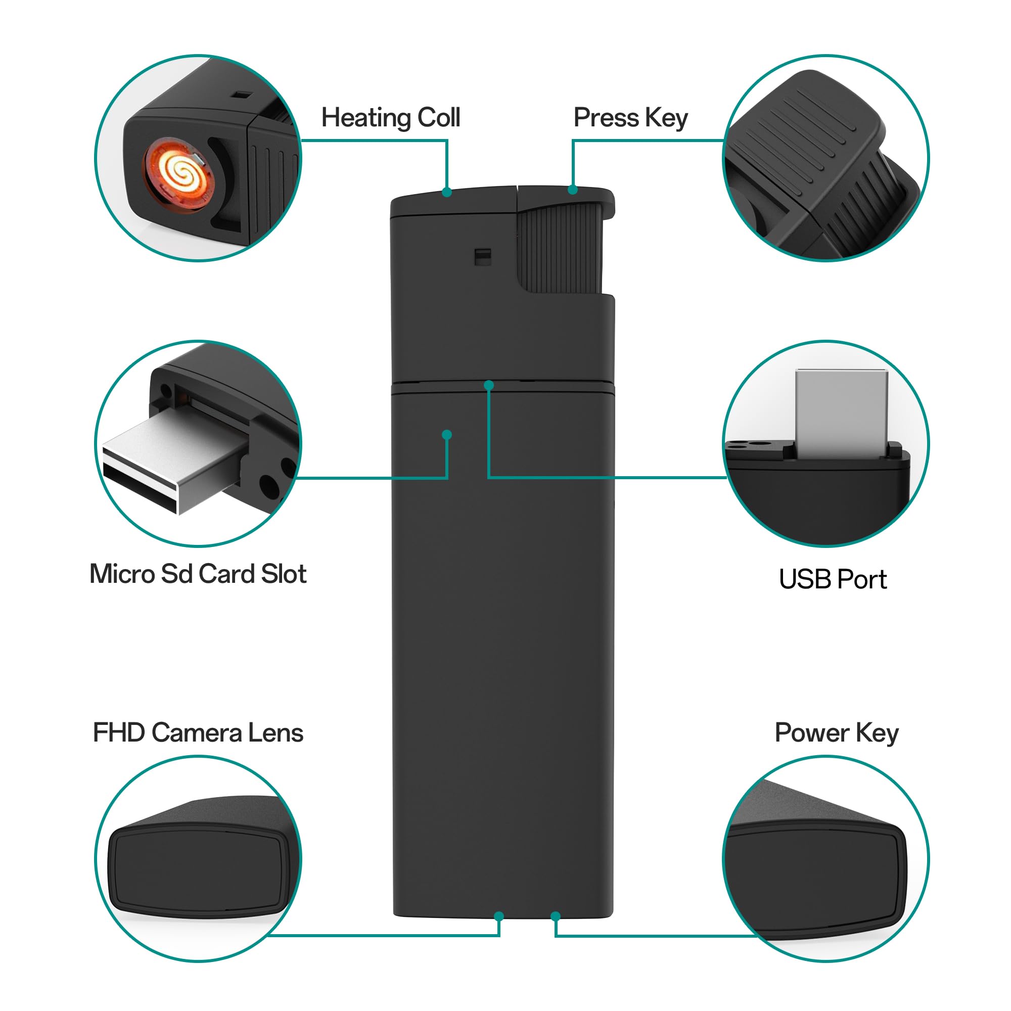 cigarette lighter camera recorder Amazon.com : WAYMOON Portable Electric Lighter 1080P Mini Recorder Device –  No WiFi Needed, Loop Recording, Rechargeable Battery, One-Touch Recording :  Electronics