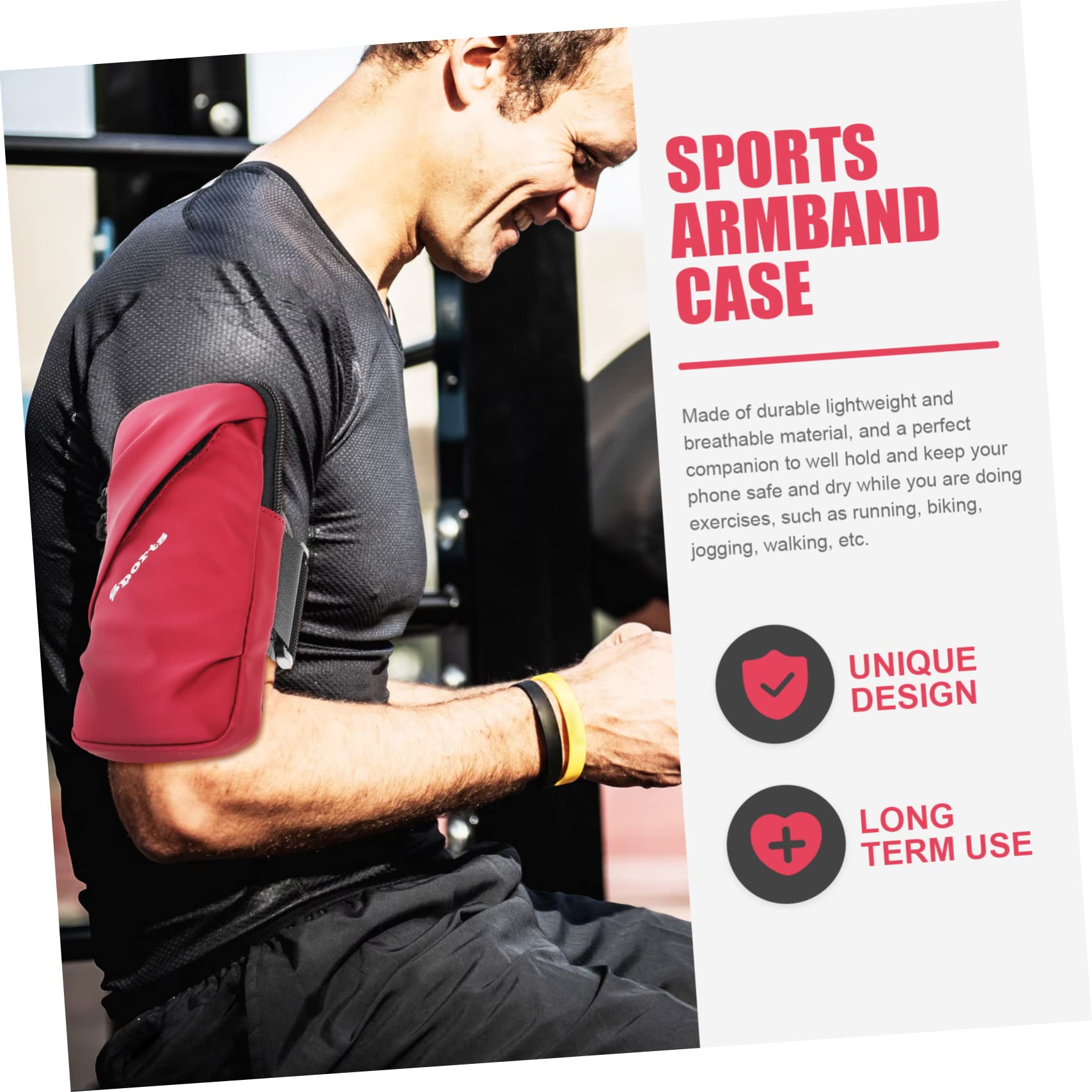 OSALADI 4pezzi Bracciale Sportivo Per Smartphone Borsa Porta Telefono e Traspirante Per Attività All Aperto Adatta Corsa e Fitness