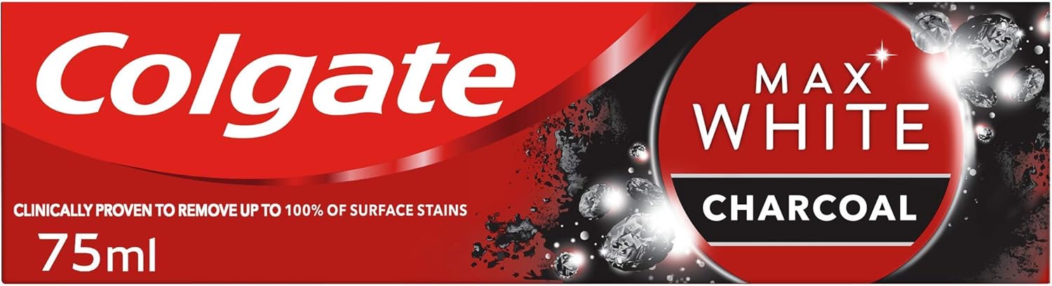 Whitening Toothpaste With Activated Carbon Max White Charcoal 75 Ml
