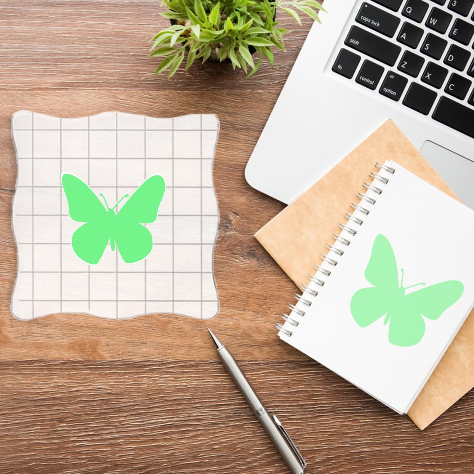 WOPPLXY Set 14 Blocchi Acrilici Per Timbri - Trasparenti Con Griglia, Varie Dimensioni Per Scrapbooking - 3