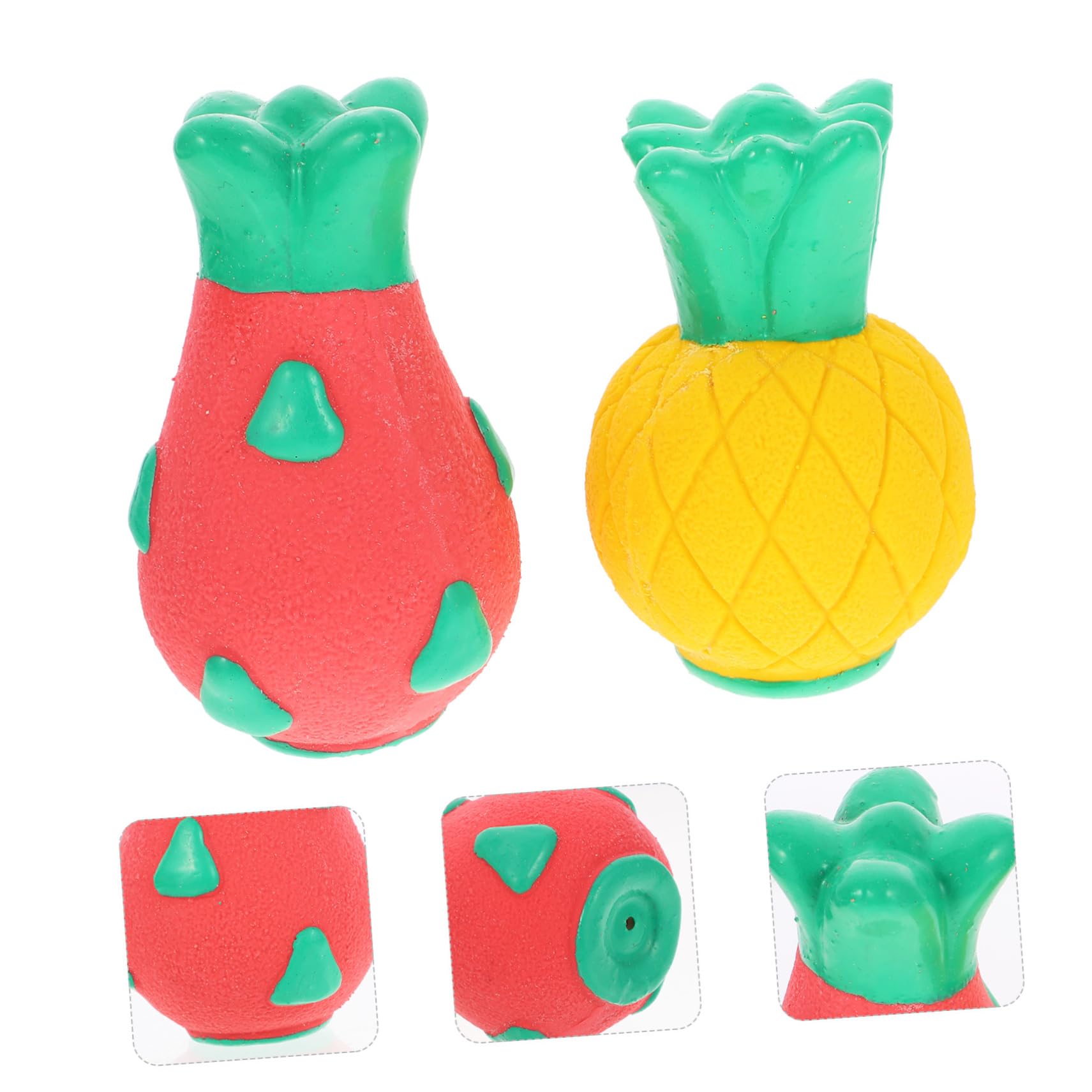 Sosoport 8pièces Jouets à Mâcher pour Chiens Jouets Sonores Molaire Accessoires pour Chiens De Petite Et Moyenne Pineapple Dragon Fruit