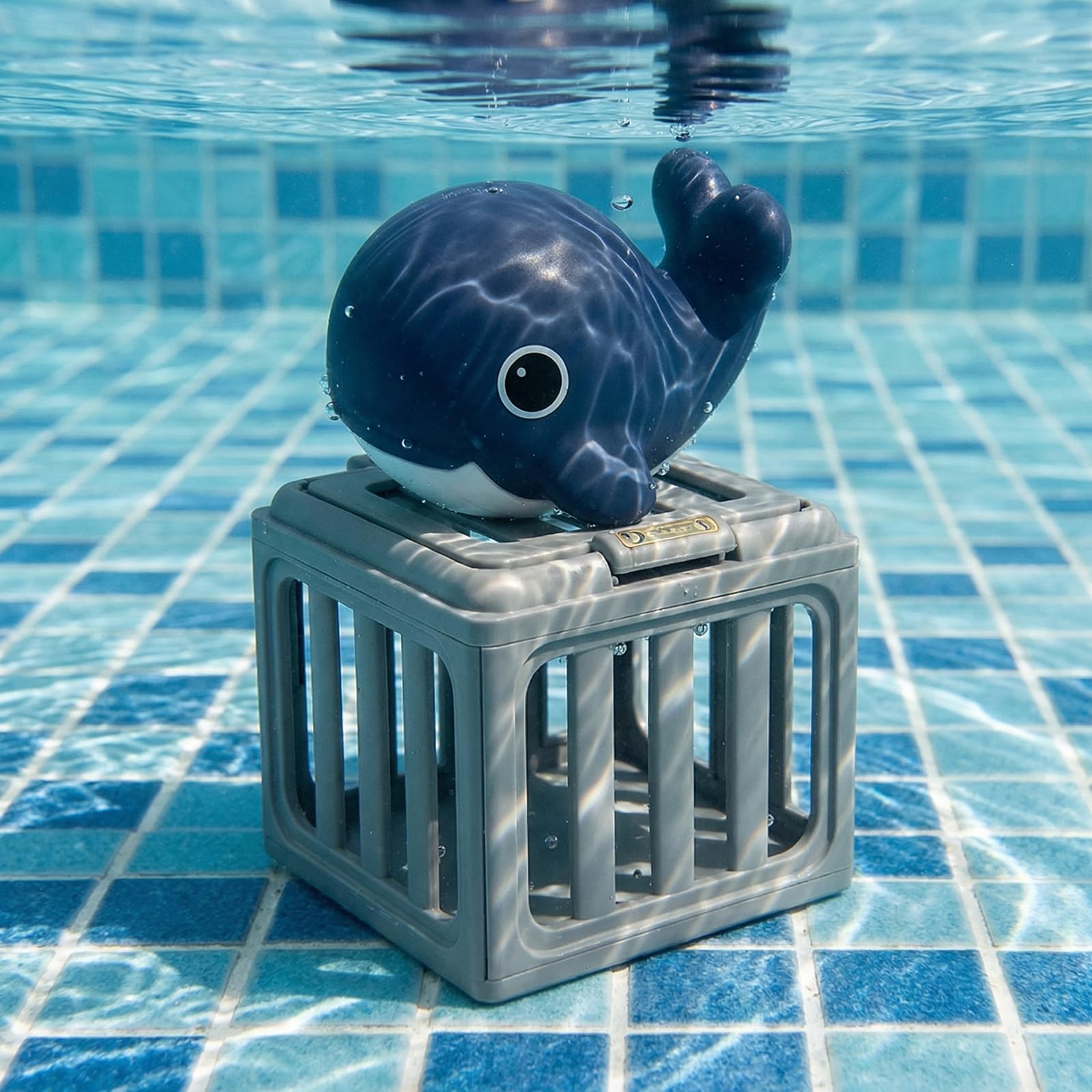 Underwater Dive Rescue Toys | Funscape Kids Pool Diving Toys | Pool Diving Treasure Hunt Game | Sinking Pool Swim Toy For Kids | Water Dive Set With Fish Box Floating Animals For Boys Girls — view 5