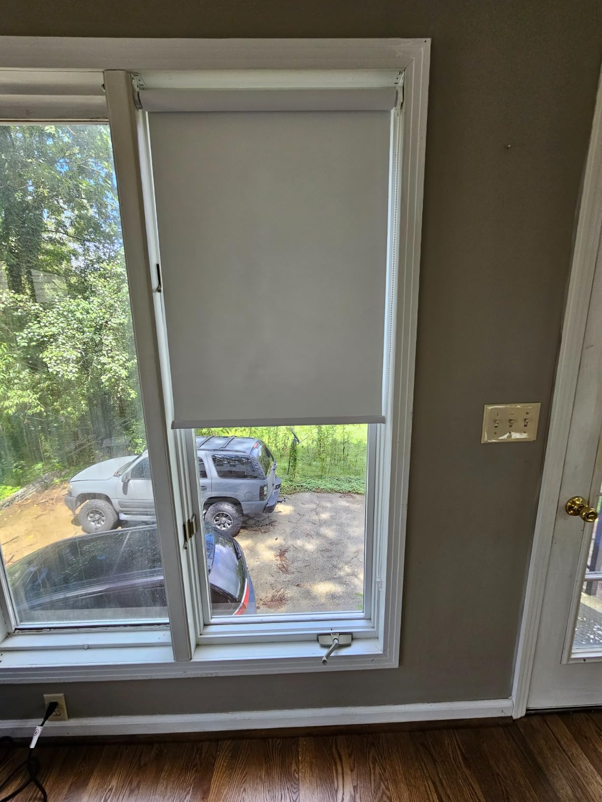 4/mo Finance CUCRAF Roller Shades for French Doors Windows, 100 Blackout Roller Window