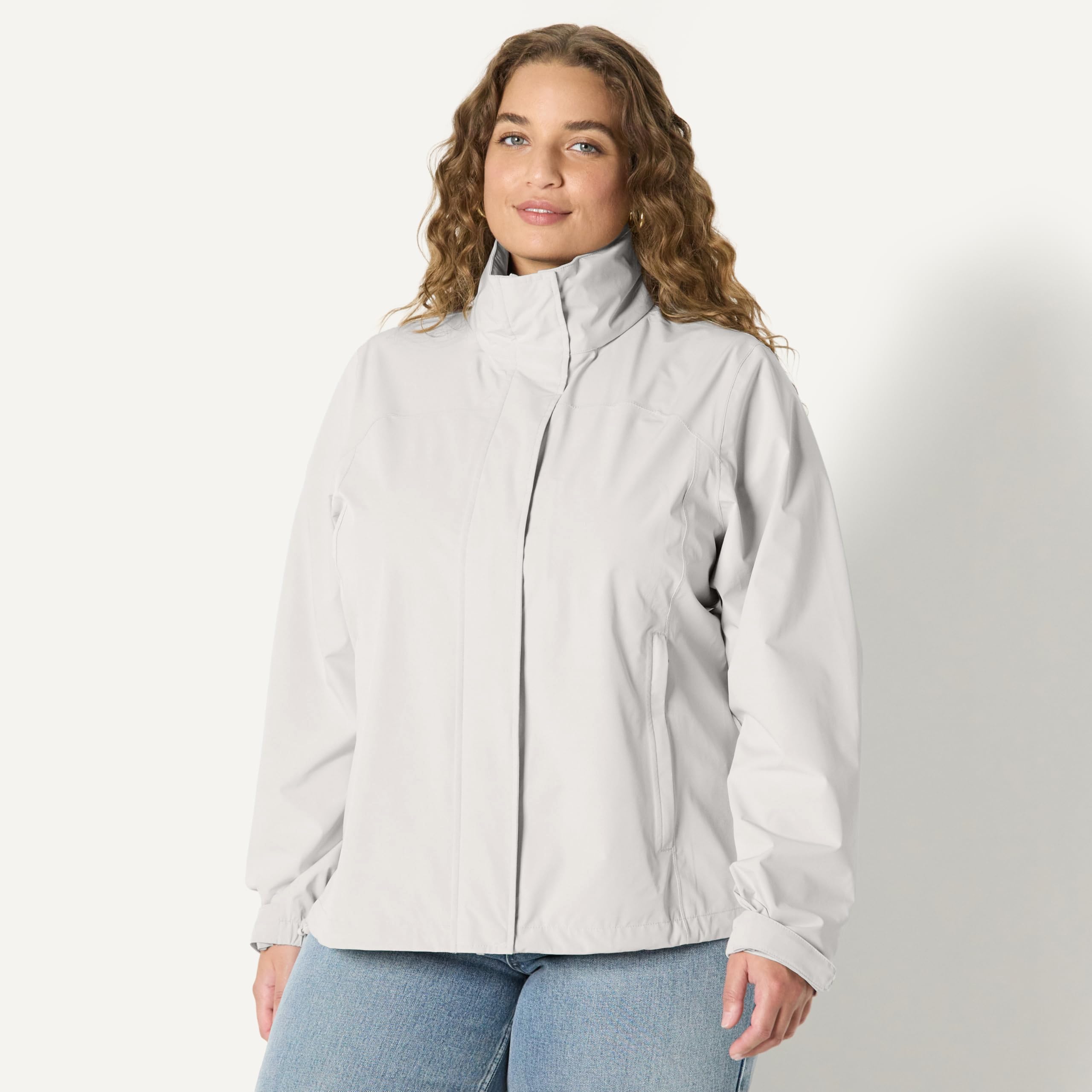 Amazon Essentials Damen Regular Fit: Leichte, wasserdichte, verstaubare Regenjacke