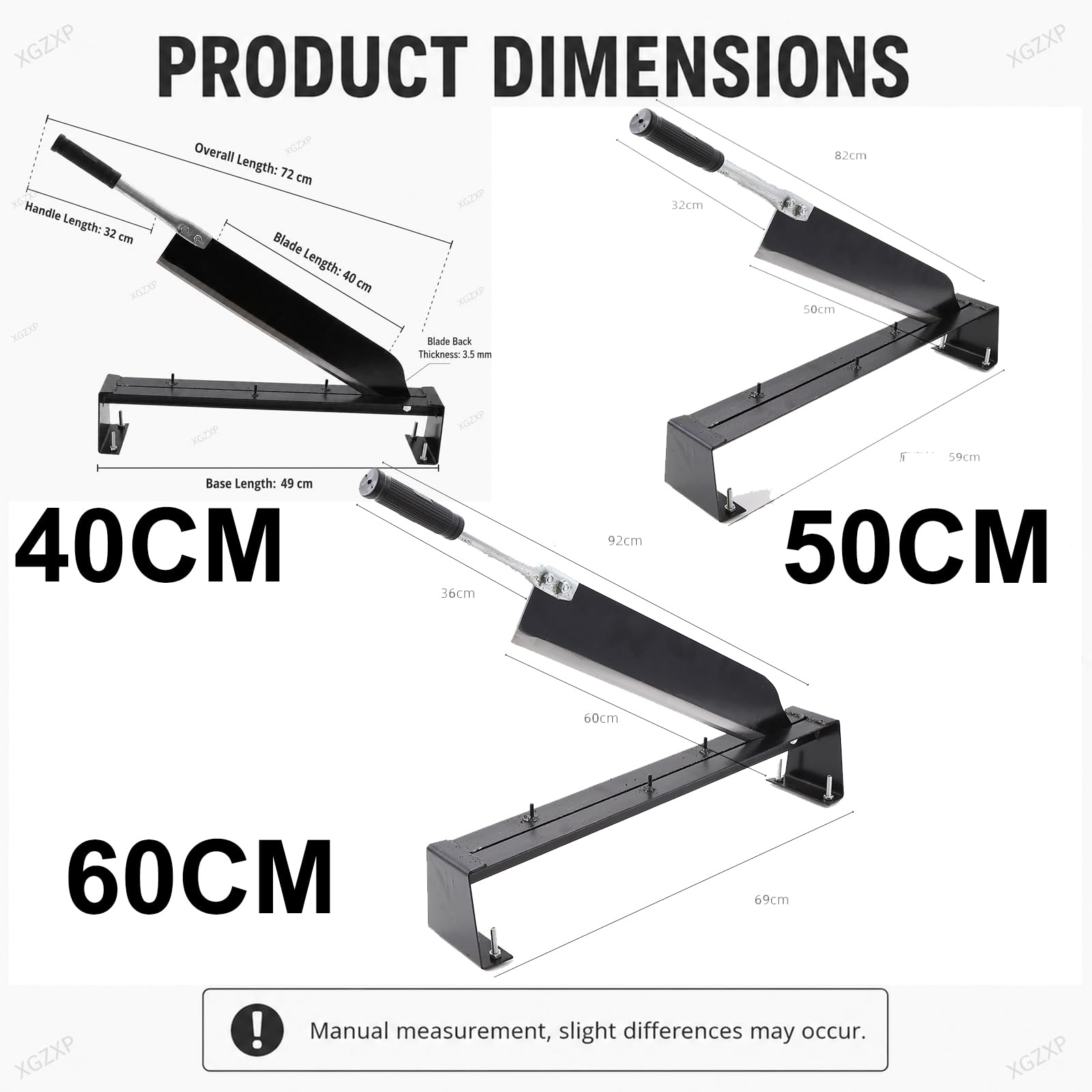 Ręczna podkaszarka do trawy, świeżych kwiatów, 40-60 cm klasy komercyjnej podkaszarki do trawy, pszenicy, słomy, chwastów, czarnych