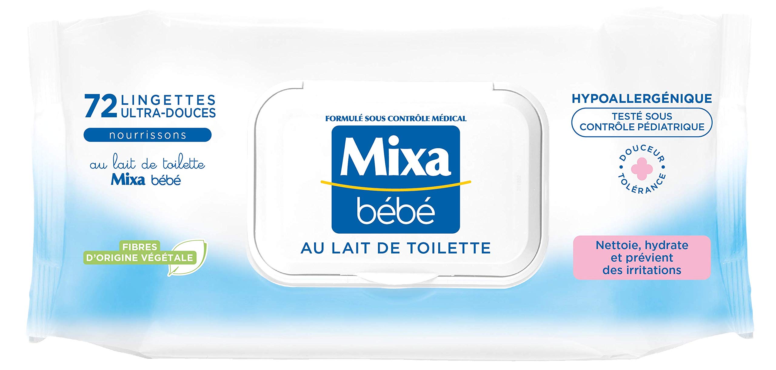 MIXA baby - milk wipes - wipes, 1 Unit of 72 Wipes