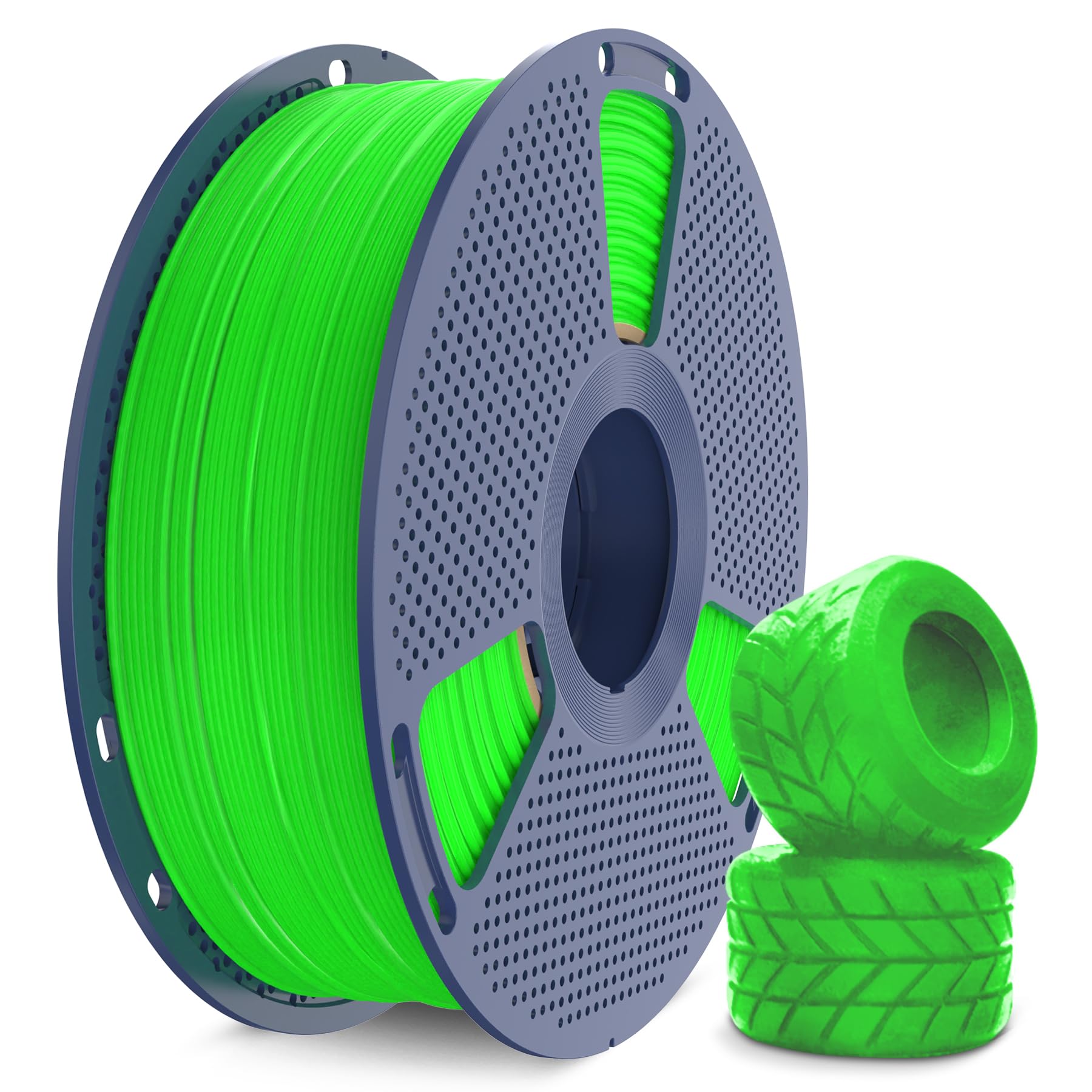 SUNLU TPU 3D Printer Filament 1.75mm, High Speed 95A TPU, 1KG Flexible for Fast Printing, Dimensional Accuracy +/- 0.03mm, Suitable for Most FDM 3D Printers (Green)