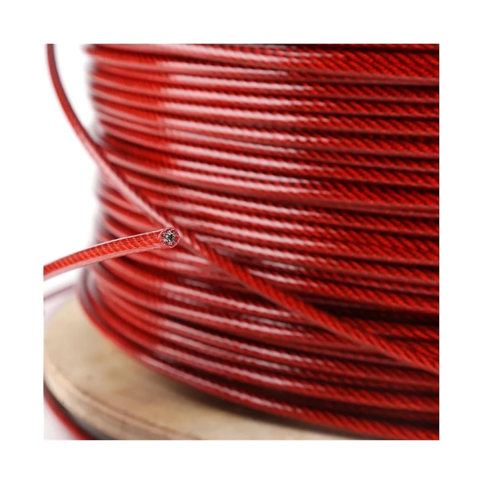 Outdoor Washing Line, PVC Coated Steel Wire Rope 10 m For Clothesline Fence Trellis 2-8mm Diameter(8mm After Coating)