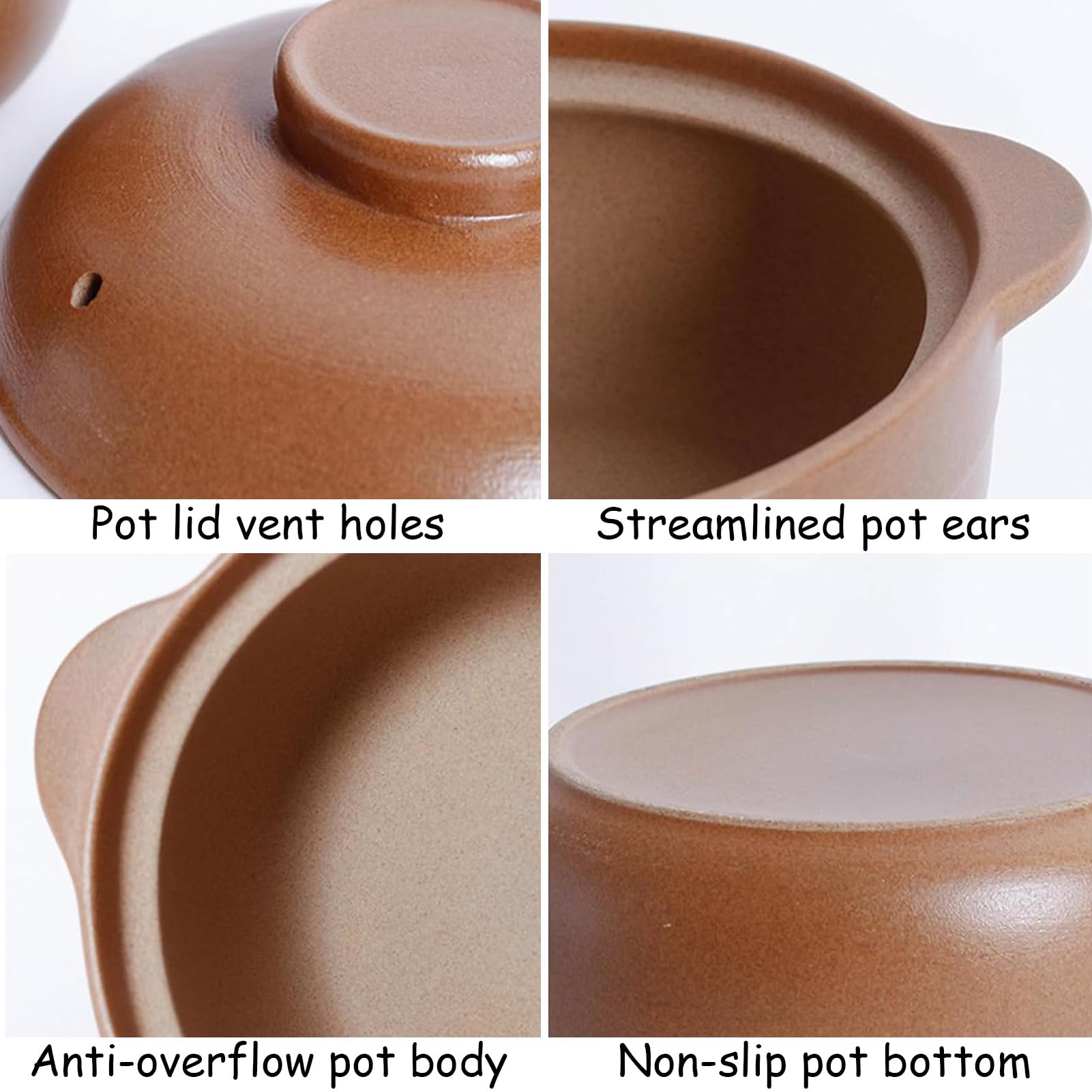 Großer Schmortopf aus Ton, Auflaufform mit Deckel(300ML)