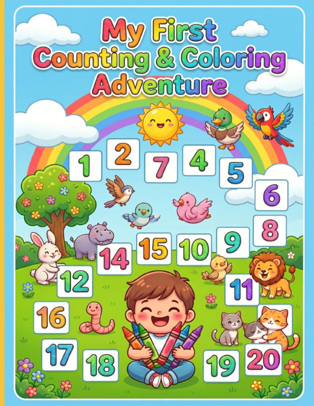 My First Counting & Coloring Adventure: Learn Numbers 0–20 by Counting Animals and Coloring