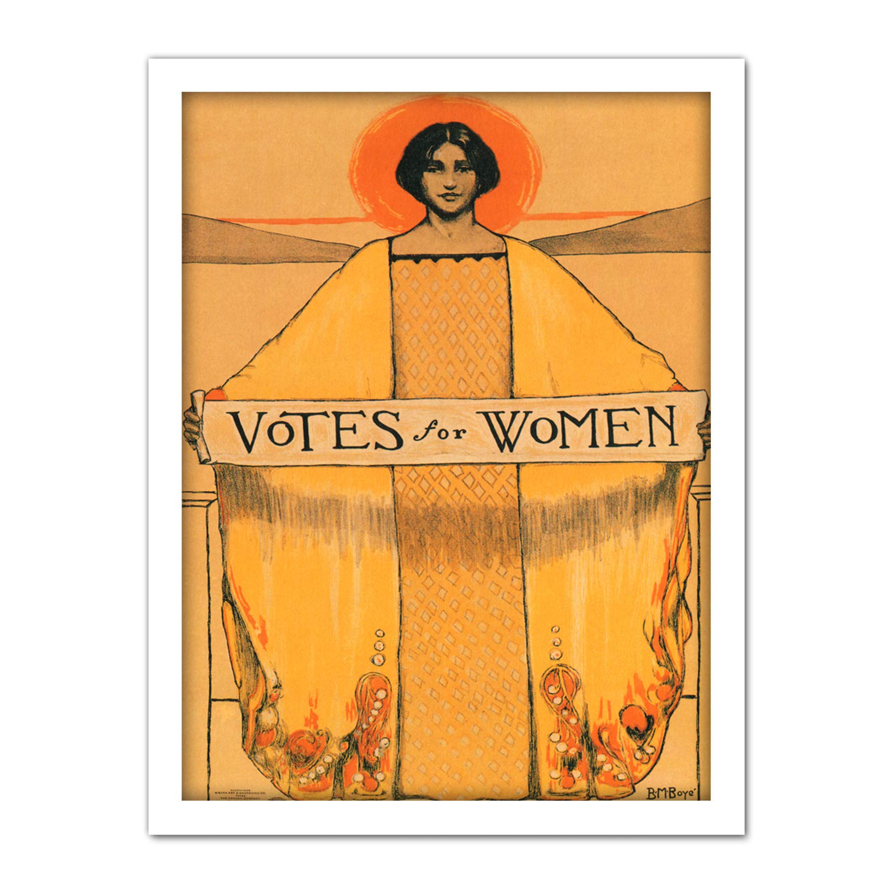Wee Blue Coo Votes For Women Suffrage Artwork Framed Wall Art Print 18X24 Inch