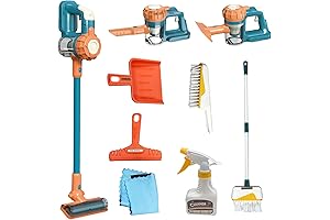 Kids Vacuum That Really Works 9Pcs - Ages 3+ Kids Cleaning Set...