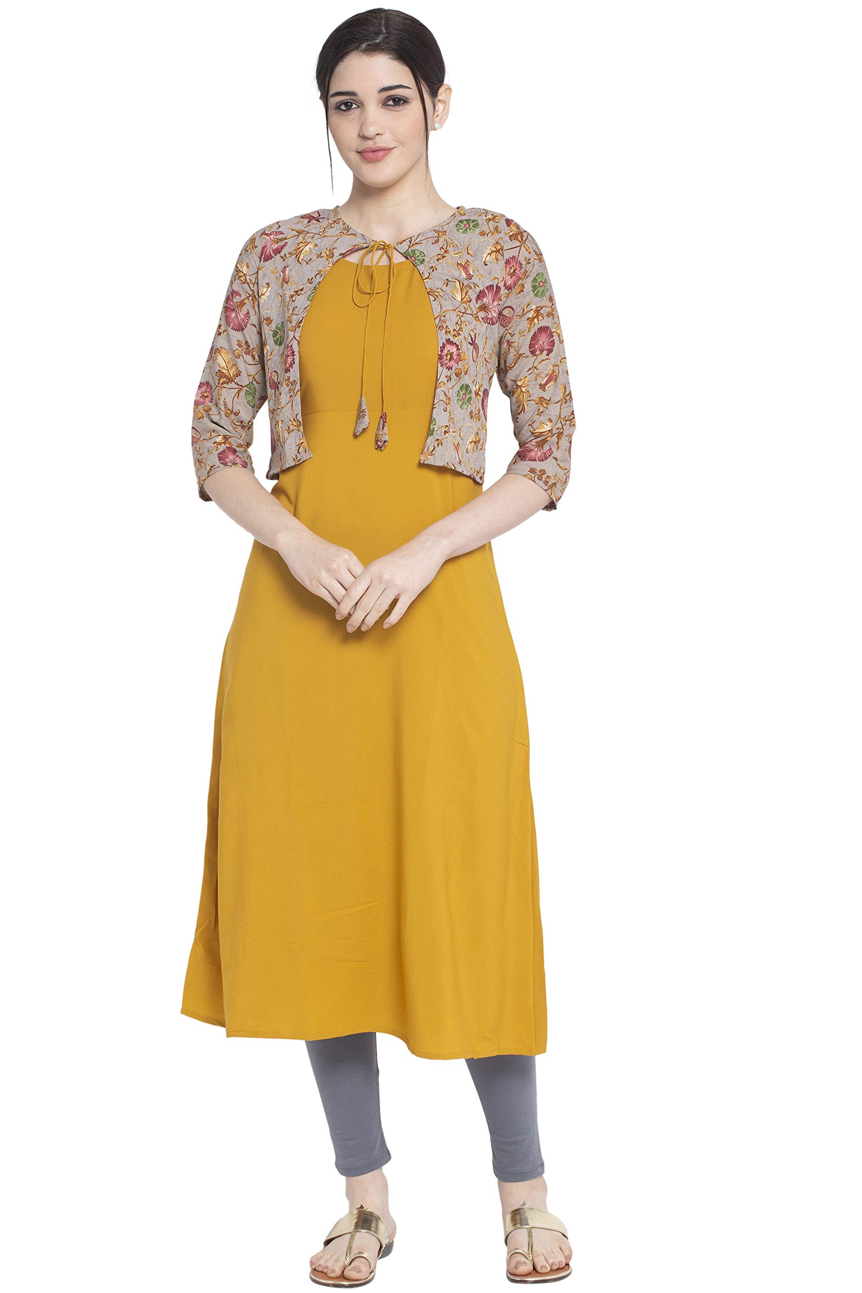 ALC CreationWomen's Crepe A-line Kurta