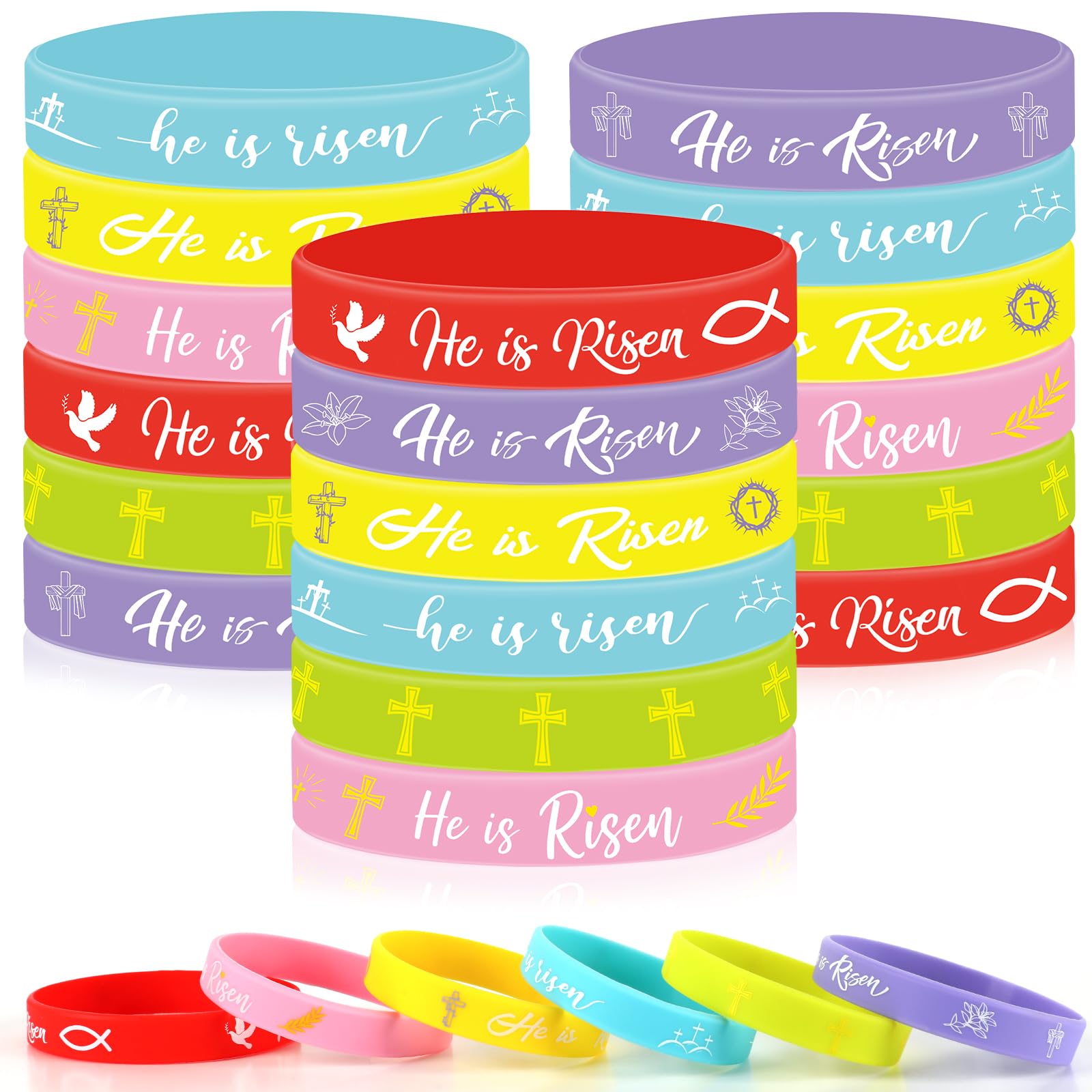 Camping Silicone Bracelets - 42pcs Party Favors -30