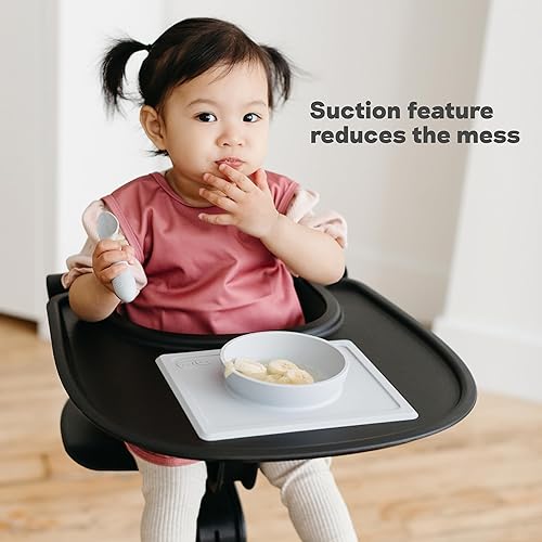 Miniatura 4 de ezpz Mini tazón (rubor) 12 meses + Mantel individual de succión 100% silicona + cuenco para niños pequeños Viene con una bolsa de viaje