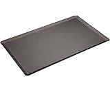 MasterClass Commercial Baking Tray with PTFE, PFOA and BPA Free Non Stick, 1.2 mm Carbon Steel, Gastronorm Size 1/1 (53 x 33 cm), Black