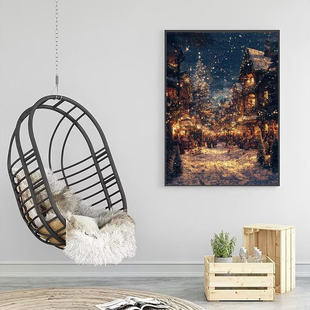 Puzzle 5000 Pezzi, Strada Natale 3D Puzzle per Adulti Impegnativo, Educa Puzzles Artistico, Divertente E Stimolante Puzzles Decorativo per La Famiglia, Regalo e Decorazione Pareti DX0YL6-828
