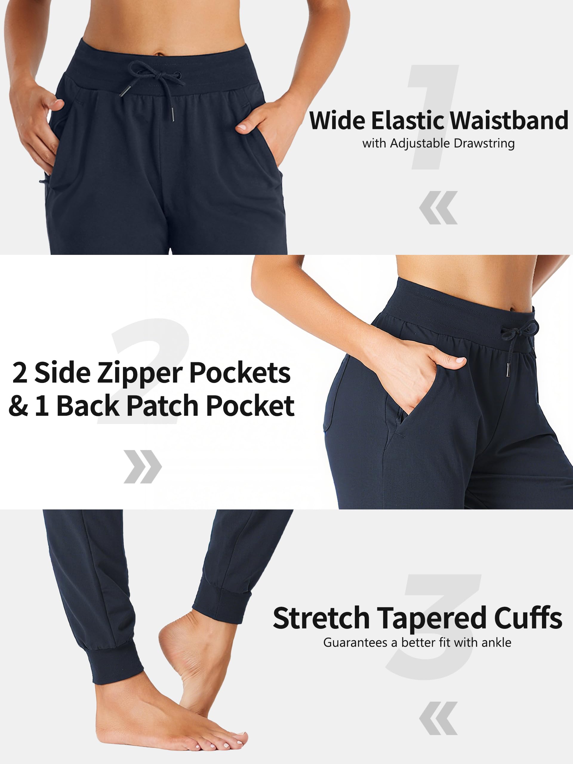 SEVEGO Pantalon de Jogging Femme Survêtement Sport en Coton Cordon de Serrage avec Poches Elastique