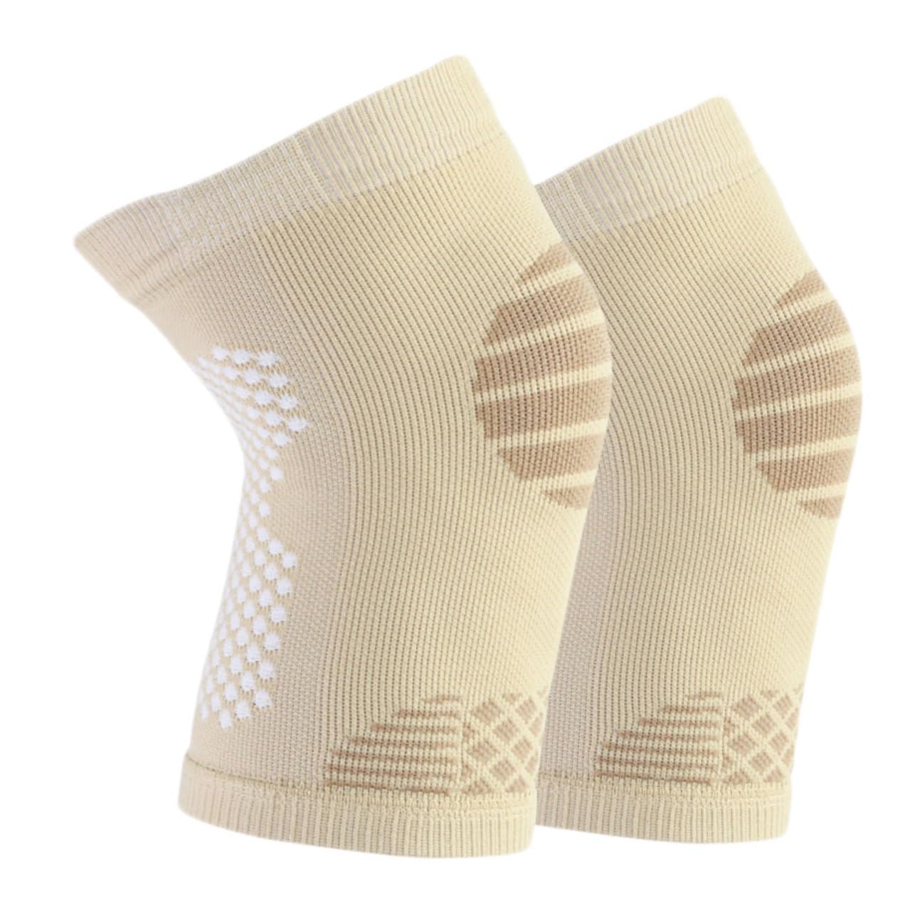 Toddmomy 1Pc Elastic for Sports Breathable Knee Support Brace for Running Riding Comfortable Meniscus Guard for Basketball Volleyball and Weightlifting Beige