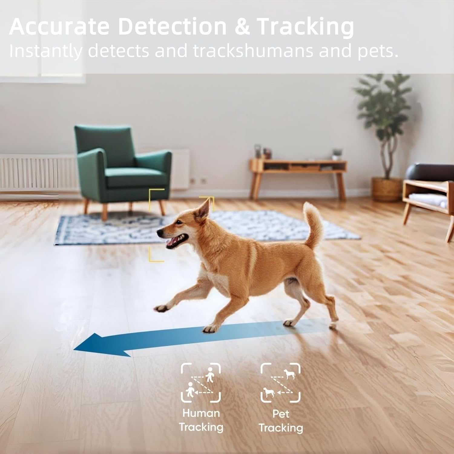 Smart Baby Security Camera, 360-Degree Indoor Camera with Motion Detection, 7×24H Recordings, Mobile App Control