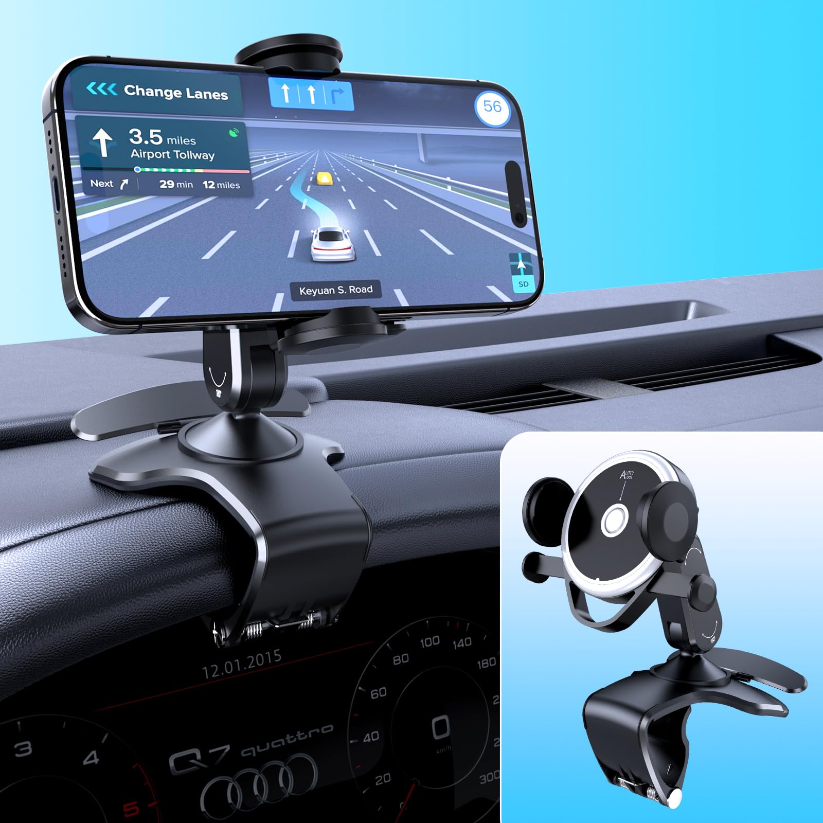 Photo 1 of DRPHKTT Universal 360° Rotating Dashboard Phone Holder