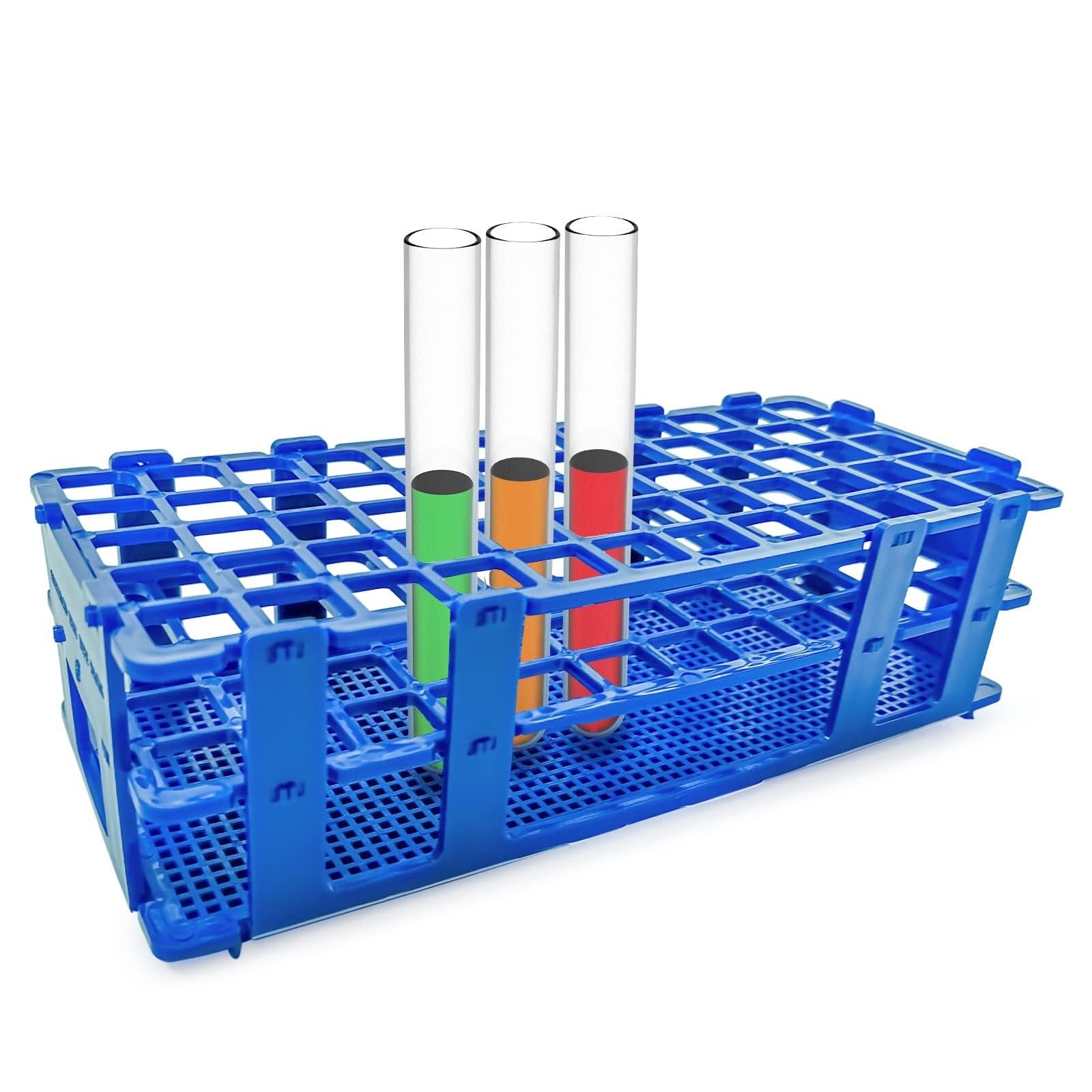 Reagenzglasständer Waschbar 3er-Pack Reagenzglasgestell aus Kunststoff, 60 Löcher, Labor-Reagenzglasgestellhalter for 16-mm-Reagenzgläser, abnehmbar Schule Labor