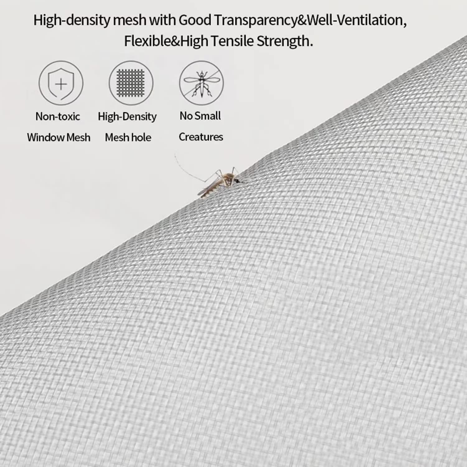 Mosquito Protection Fly Curtain, Fly Grille Fense à L'intérieur, Assemblage Simple Sans Forage, Pour Windows - 60x90cm