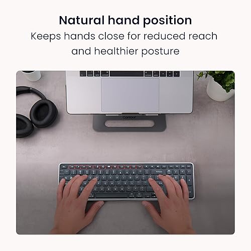 Miniatura 10 de Contour Design Balance Keyboard inalámbrico  Teclado ergonómico inalámbrico compatible con computadoras Mac y PC  Teclado de computadora para mayor