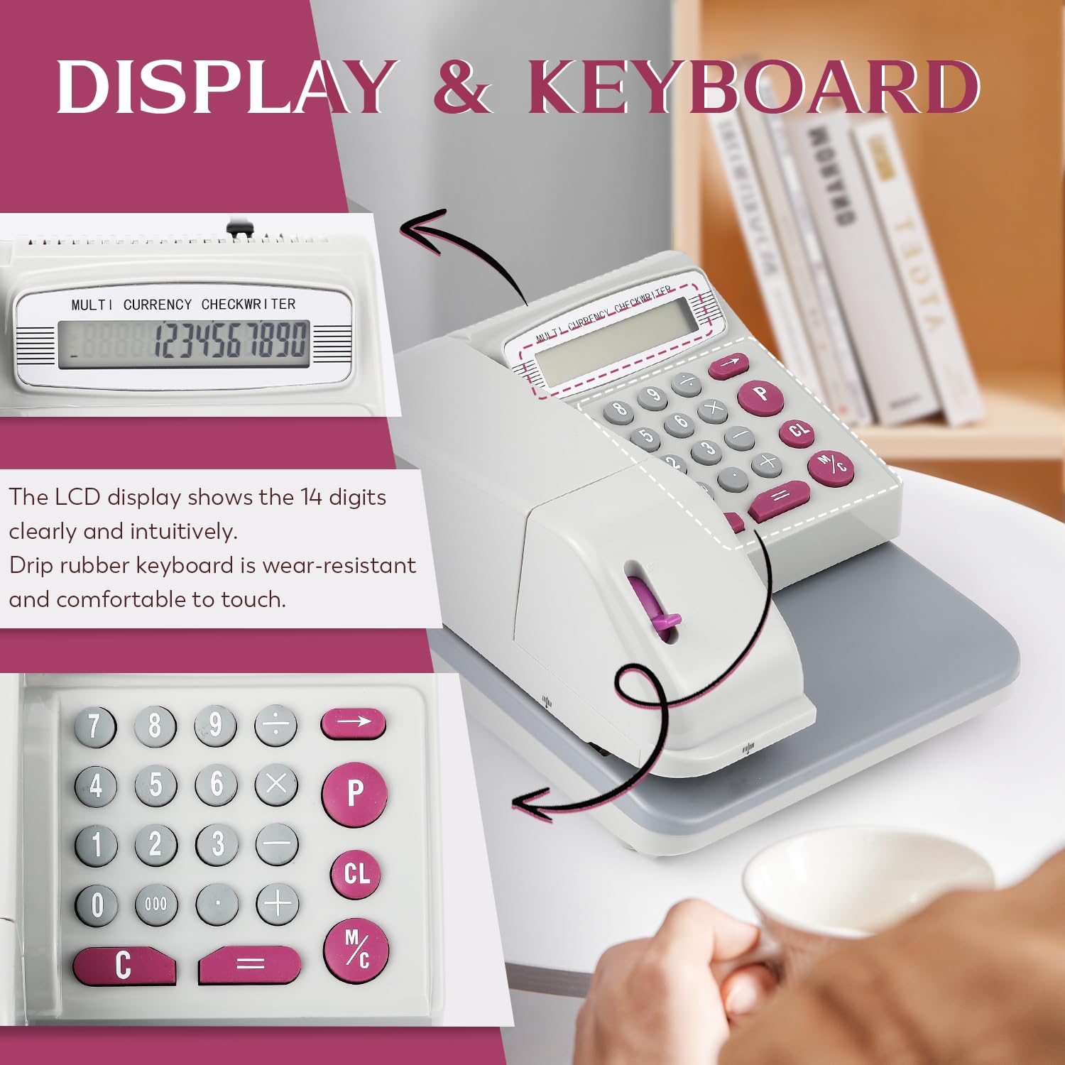 CGOLDENWALL XD-310 Checkwriter universel haute vitesse 110V-220V