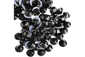 Black Rhinestones Flatback, 1440Pcs Hotfix Rhinestones for Crafts