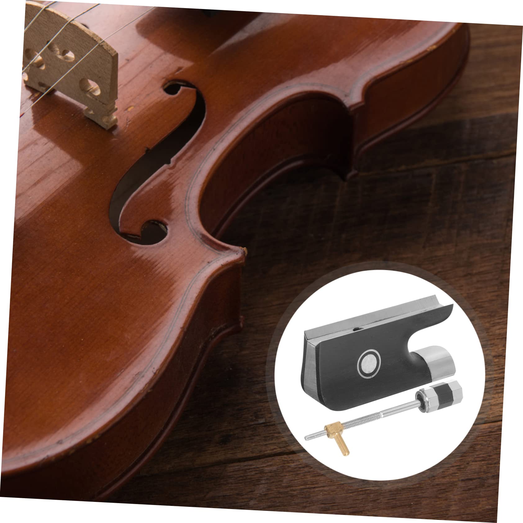 TOYANDONA 5 Set Accessori Per Violino Rana Musicale Strumenti Professionali Rana ' Del Violino Dello Studente Accordatore Per Violino a Clip Alunno Metallo Attrezzatura Di Legno